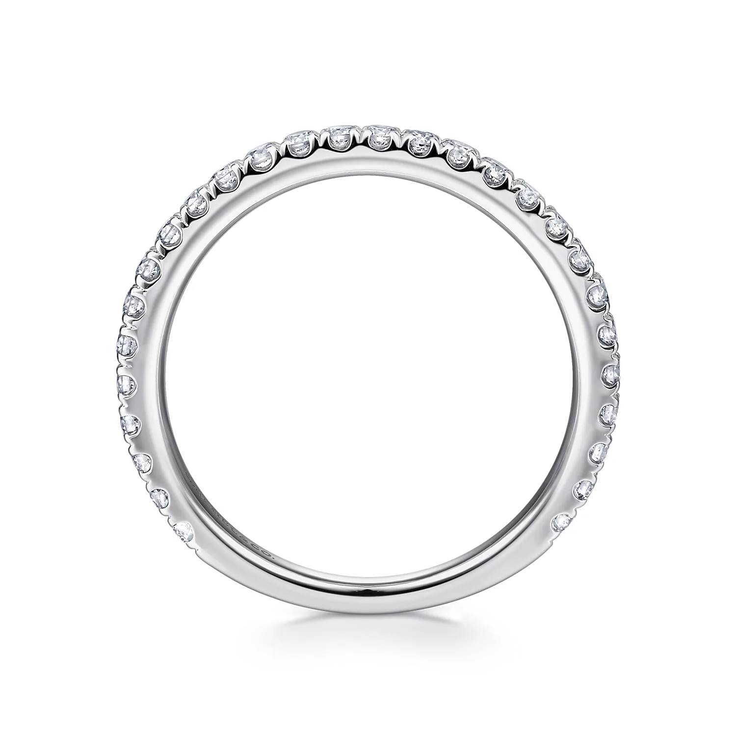 Diamond Matching Wedding Band in 14K White Gold, photograph 2
