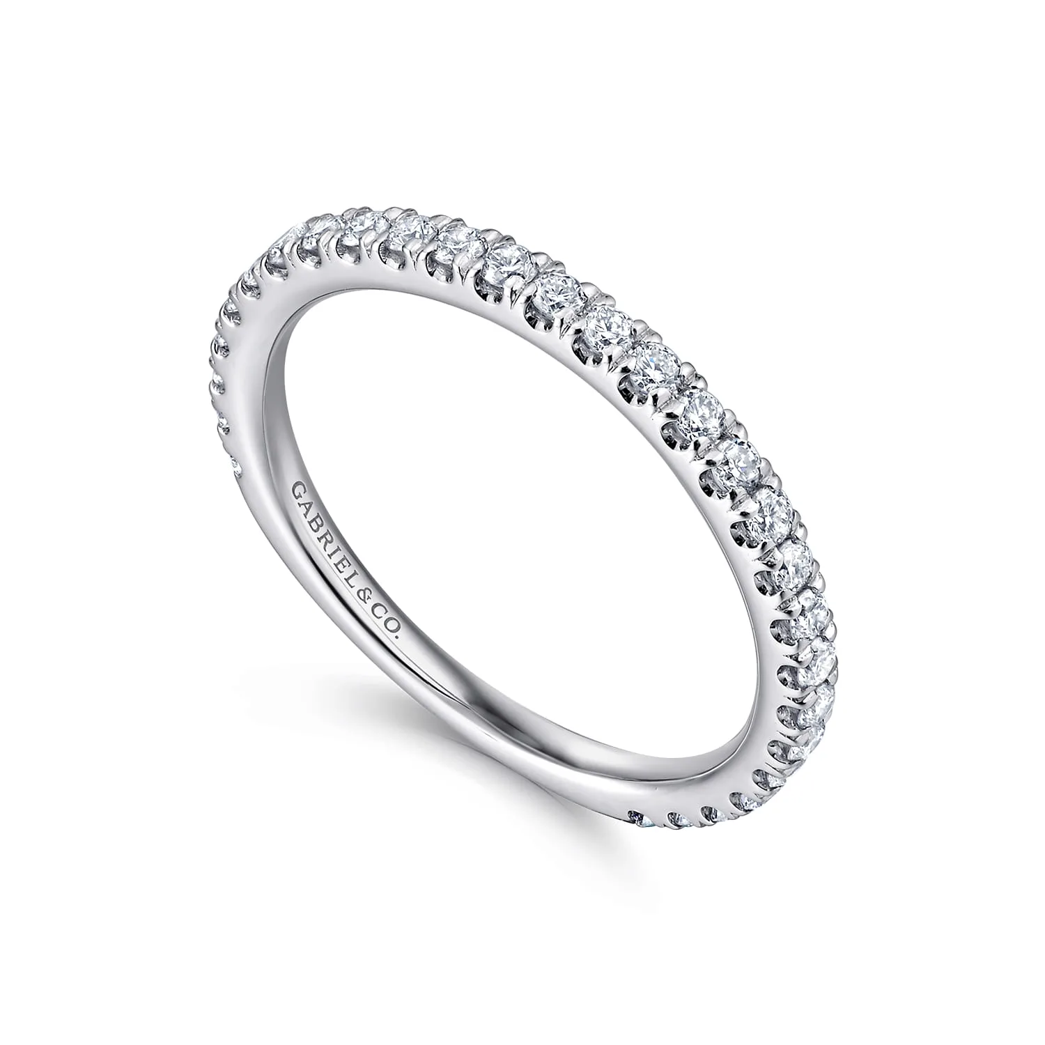 Diamond Matching Wedding Band in 14K White Gold, photograph 3