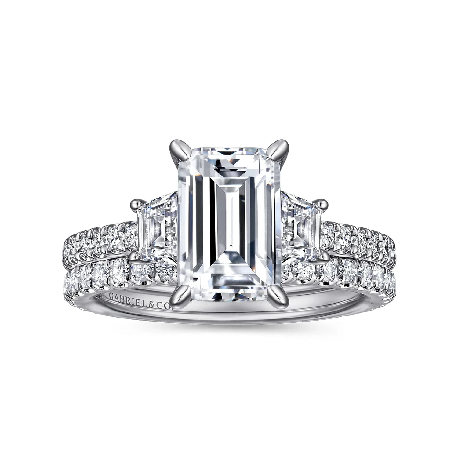 Diamond Matching Wedding Band in 14K White Gold, photograph 4