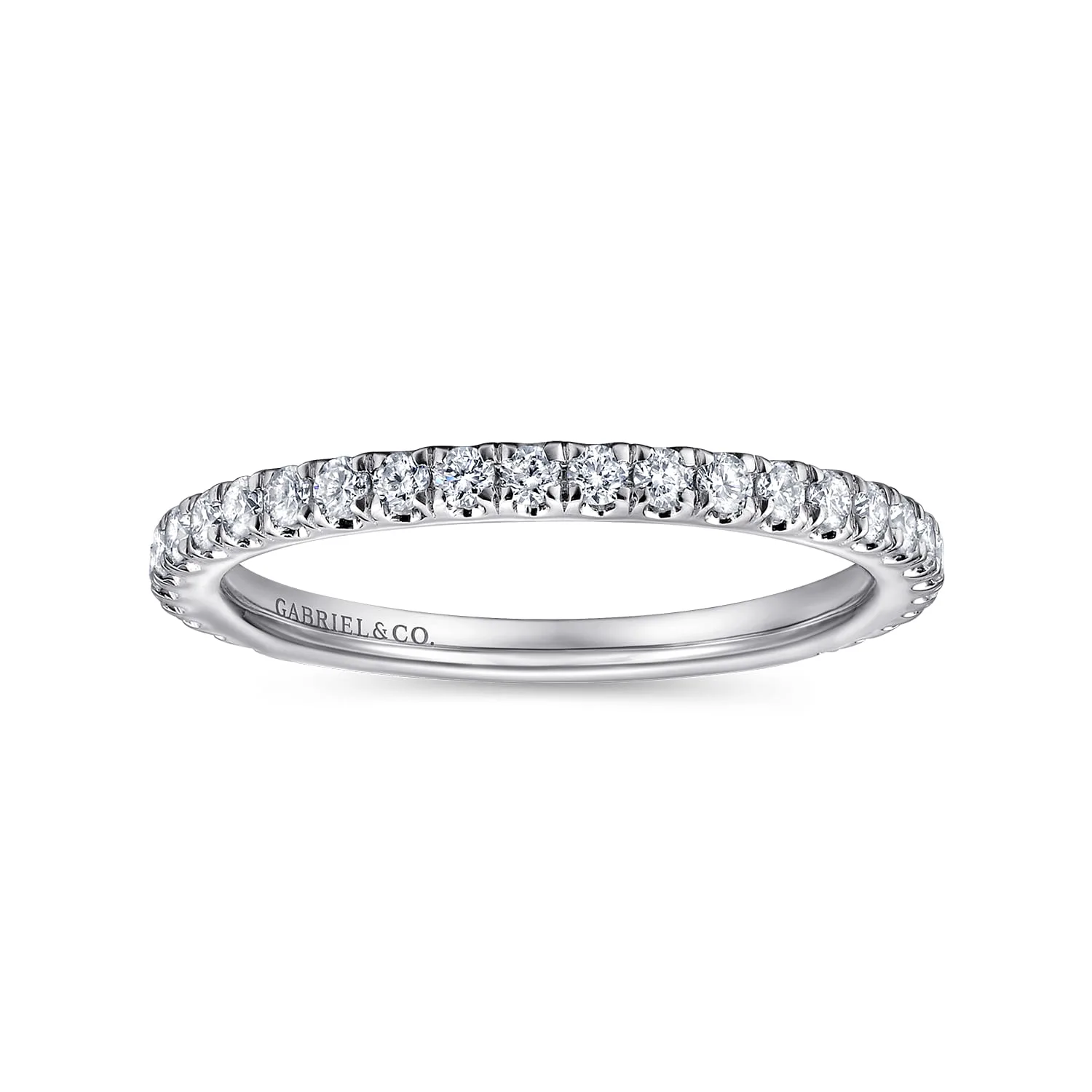 Diamond Matching Wedding Band in 14K White Gold, photograph 5