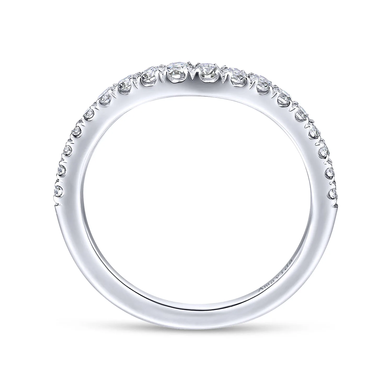 Diamond Matching Wedding Band in Platinum, photograph 2