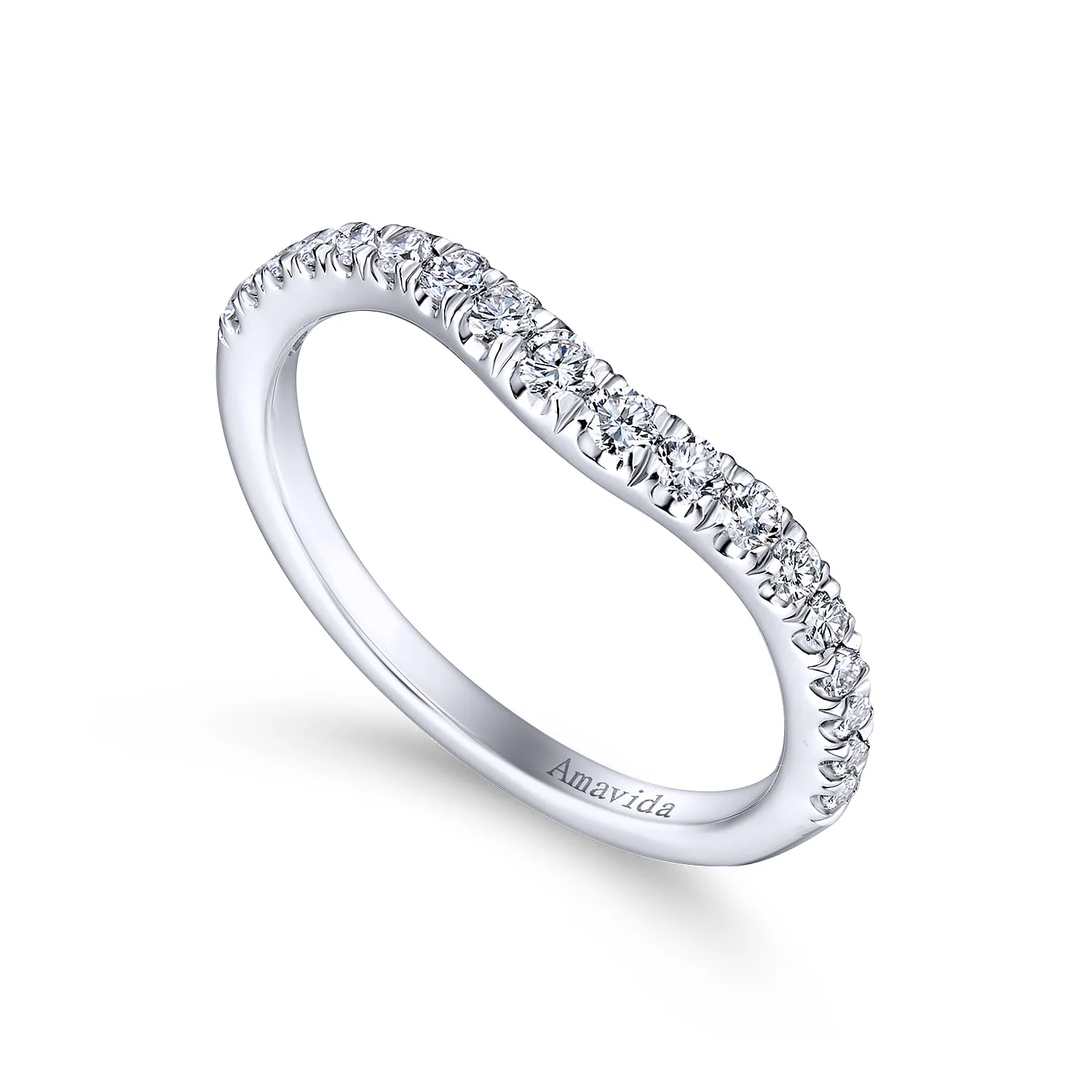 Diamond Matching Wedding Band in Platinum, photograph 3