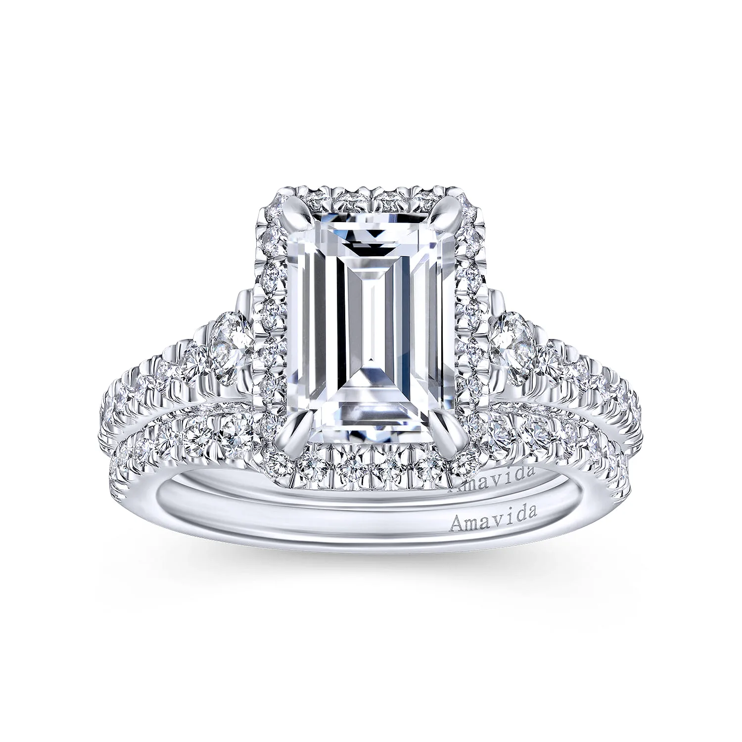 Diamond Matching Wedding Band in Platinum, photograph 4
