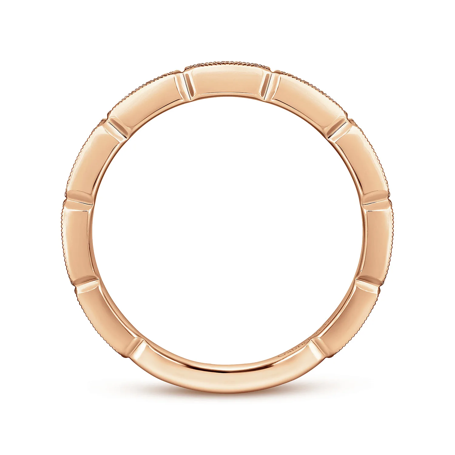Matching Diamond Wedding Band in 14K Rose Gold, photograph 2