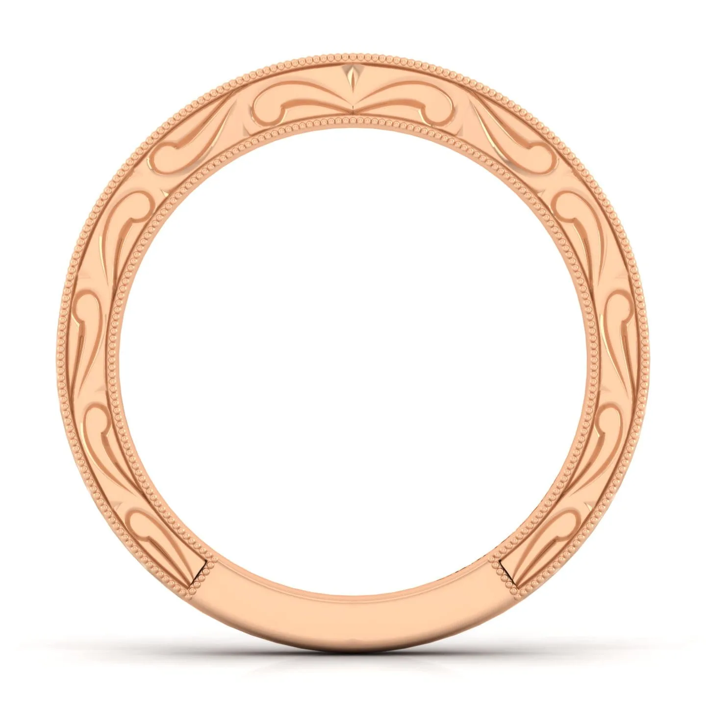 Matching Wedding Band in 14K Rose Gold, photograph 2