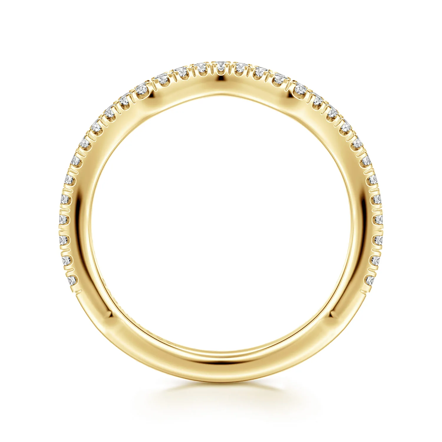 Diamond Matching Wedding Band in 14K Yellow Gold, photograph 2