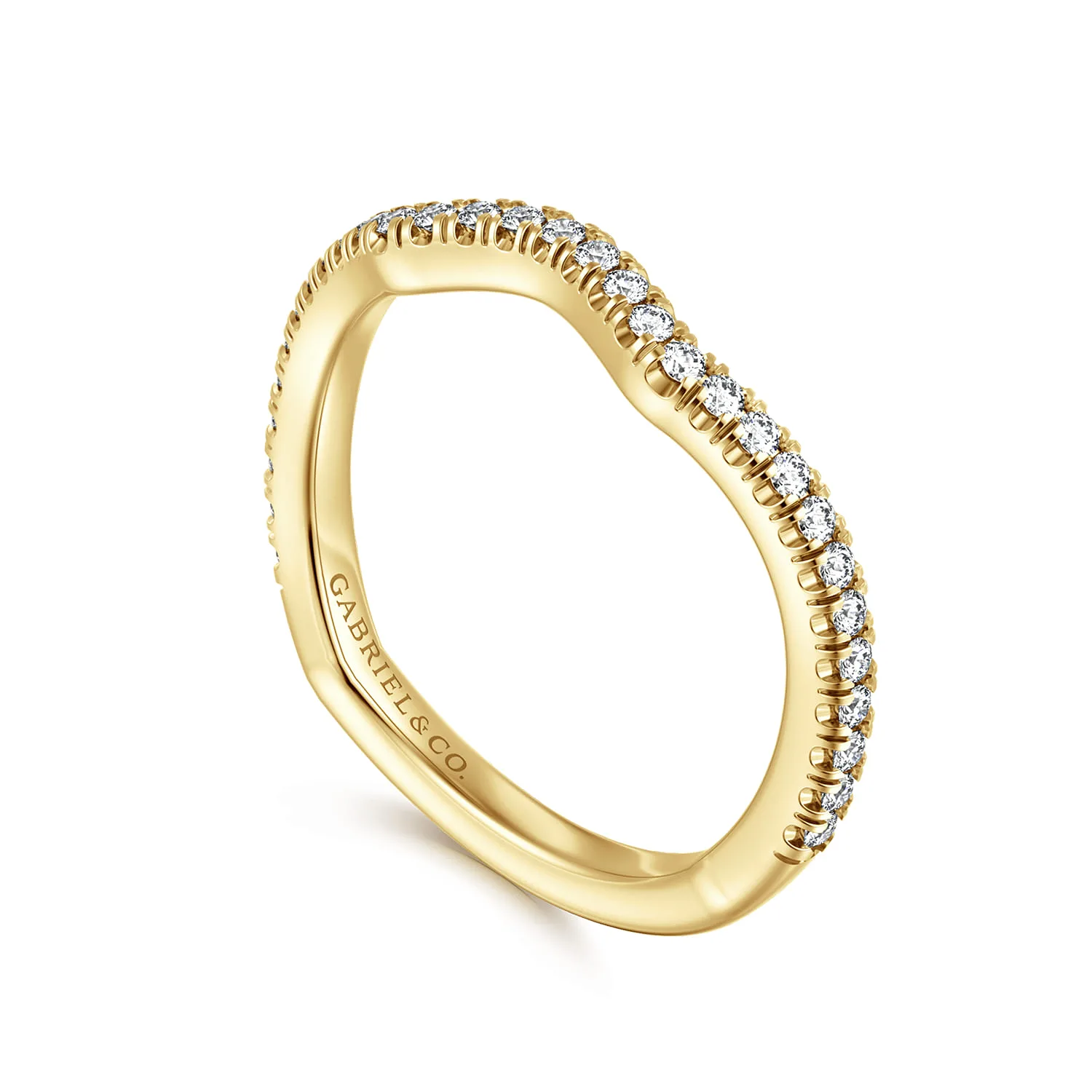 Diamond Matching Wedding Band in 14K Yellow Gold, photograph 3