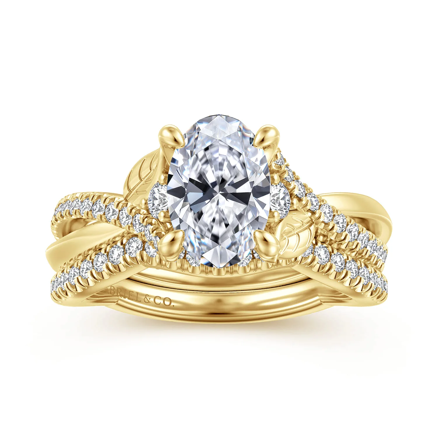 Diamond Matching Wedding Band in 14K Yellow Gold, photograph 4