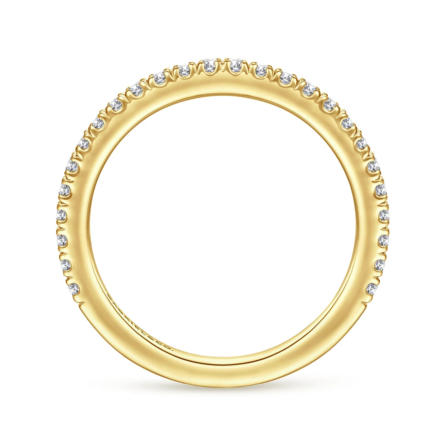 Diamond Matching Wedding Band in 14K Yellow Gold, photograph 2