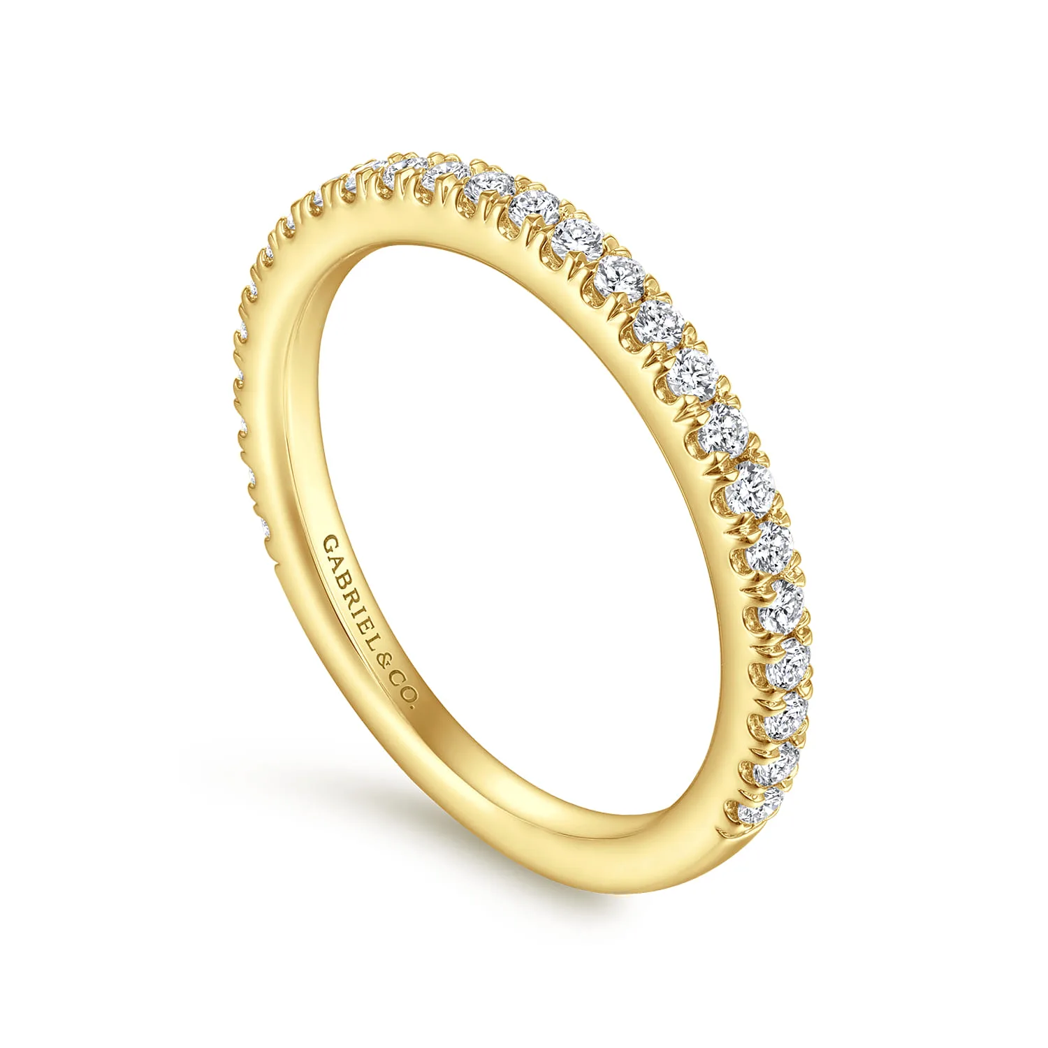 Diamond Matching Wedding Band in 14K Yellow Gold, photograph 3