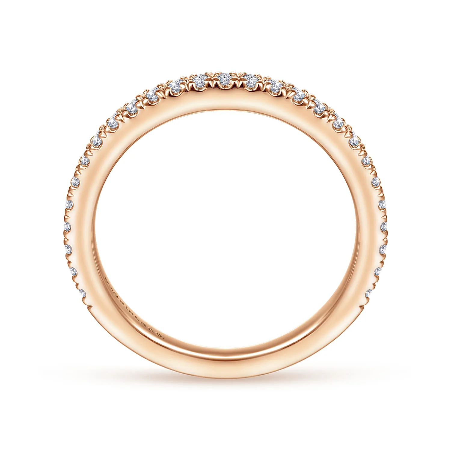 Diamond Matching Wedding Band in 14K Rose Gold, photograph 2
