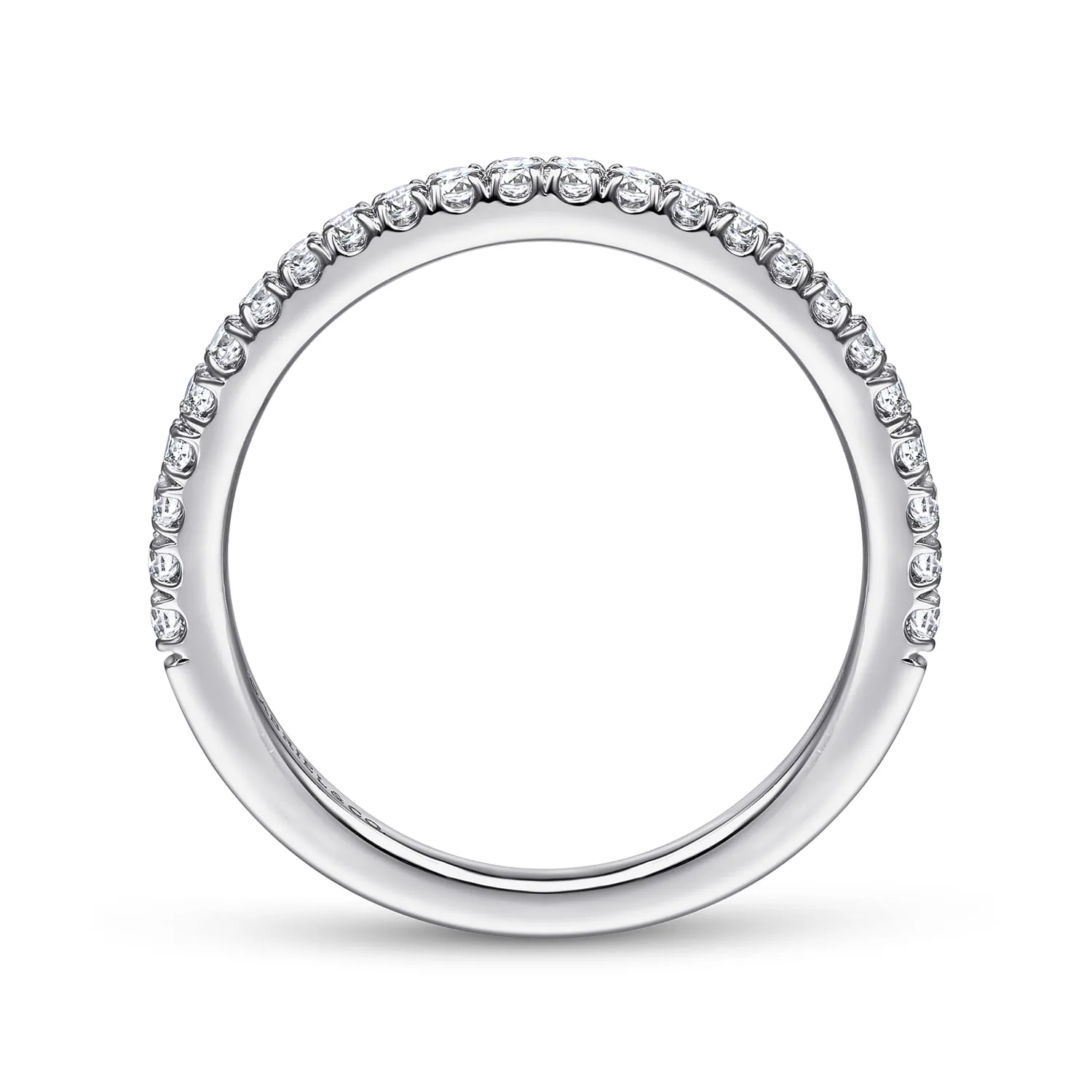 Diamond Matching Wedding Band in 14K White Gold, photograph 2