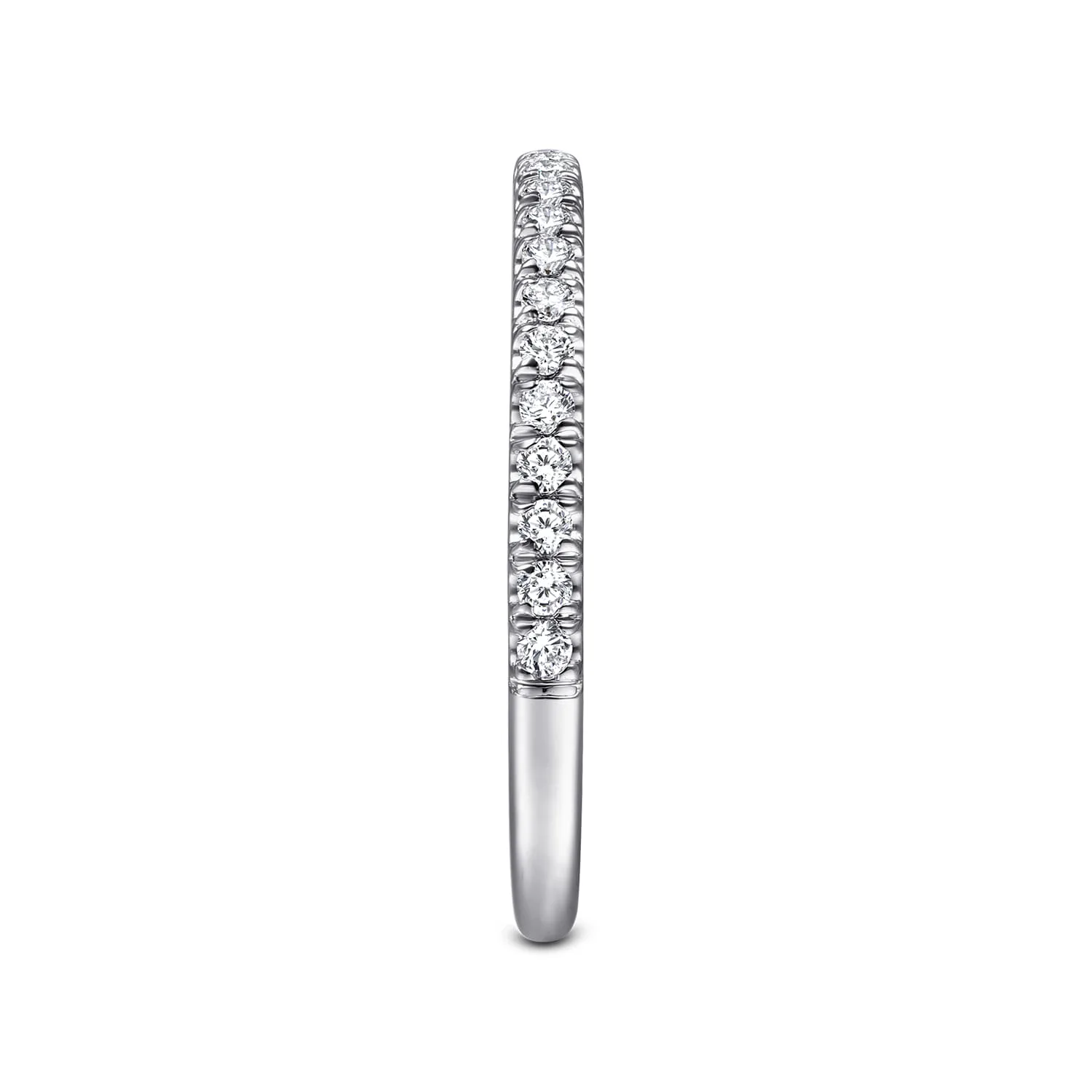 Diamond Matching Wedding Band in 14K White Gold, photograph 5
