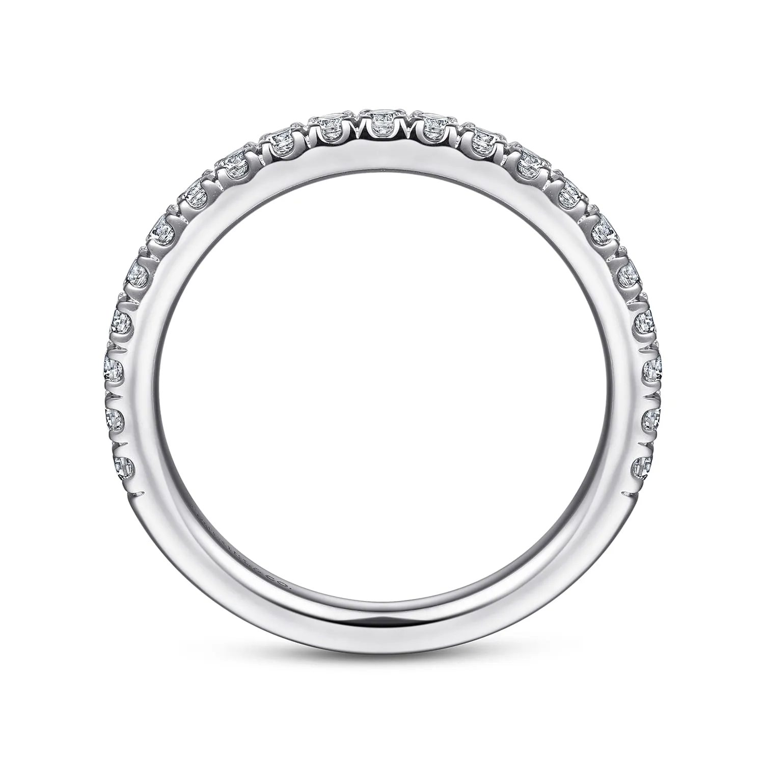 Diamond Matching Wedding Band in 14K White Gold, photograph 2