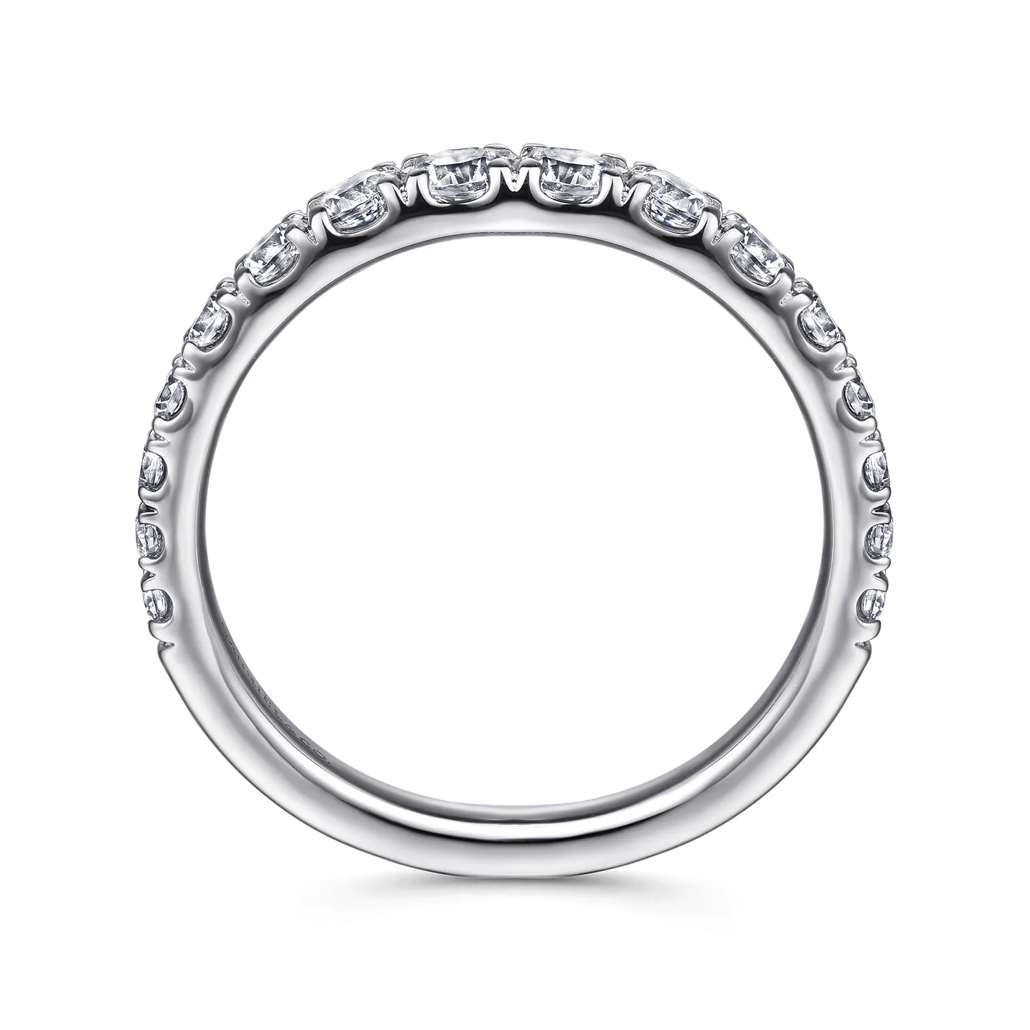 Diamond Matching Wedding Band in 14K White Gold, photograph 2