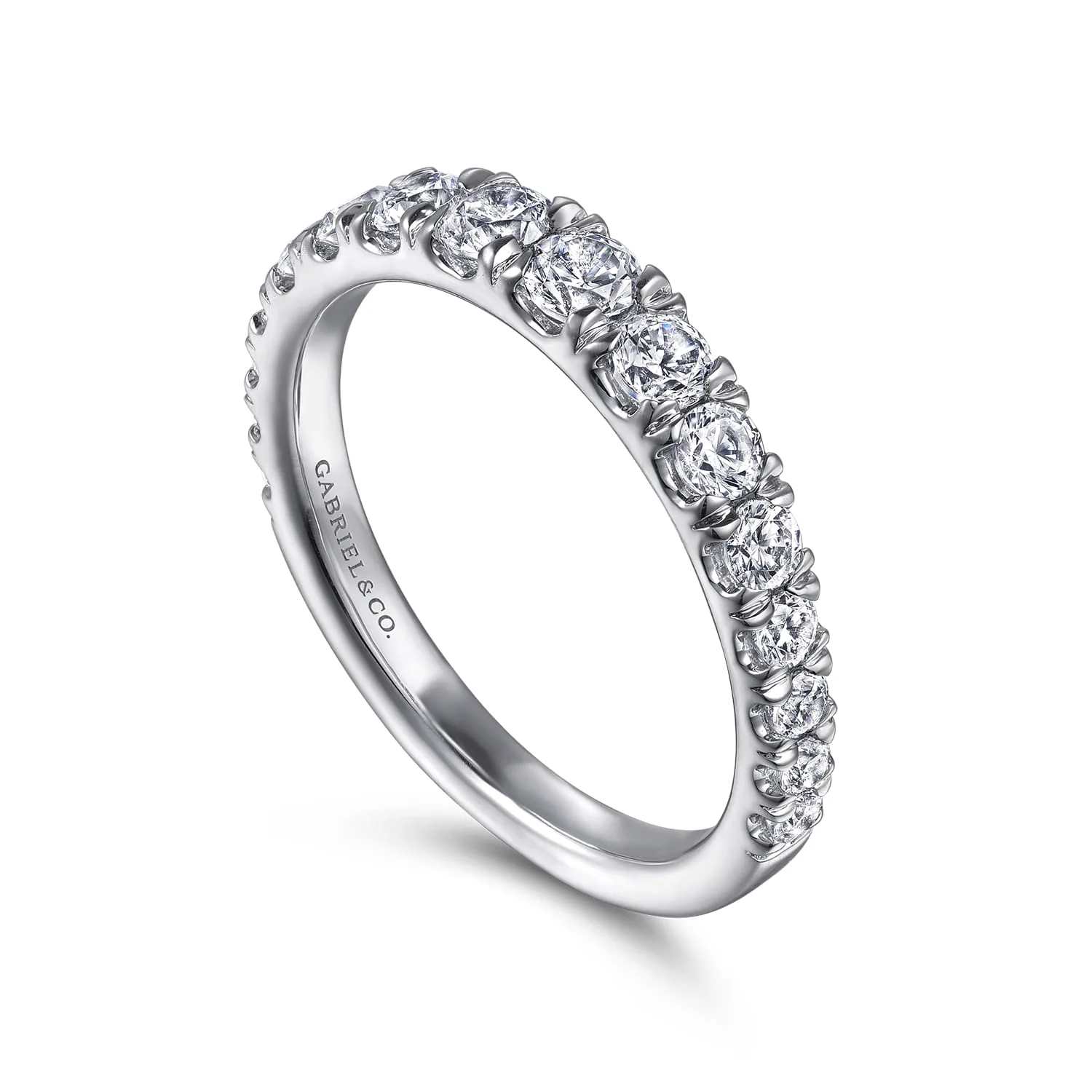 Diamond Matching Wedding Band in 14K White Gold, photograph 3