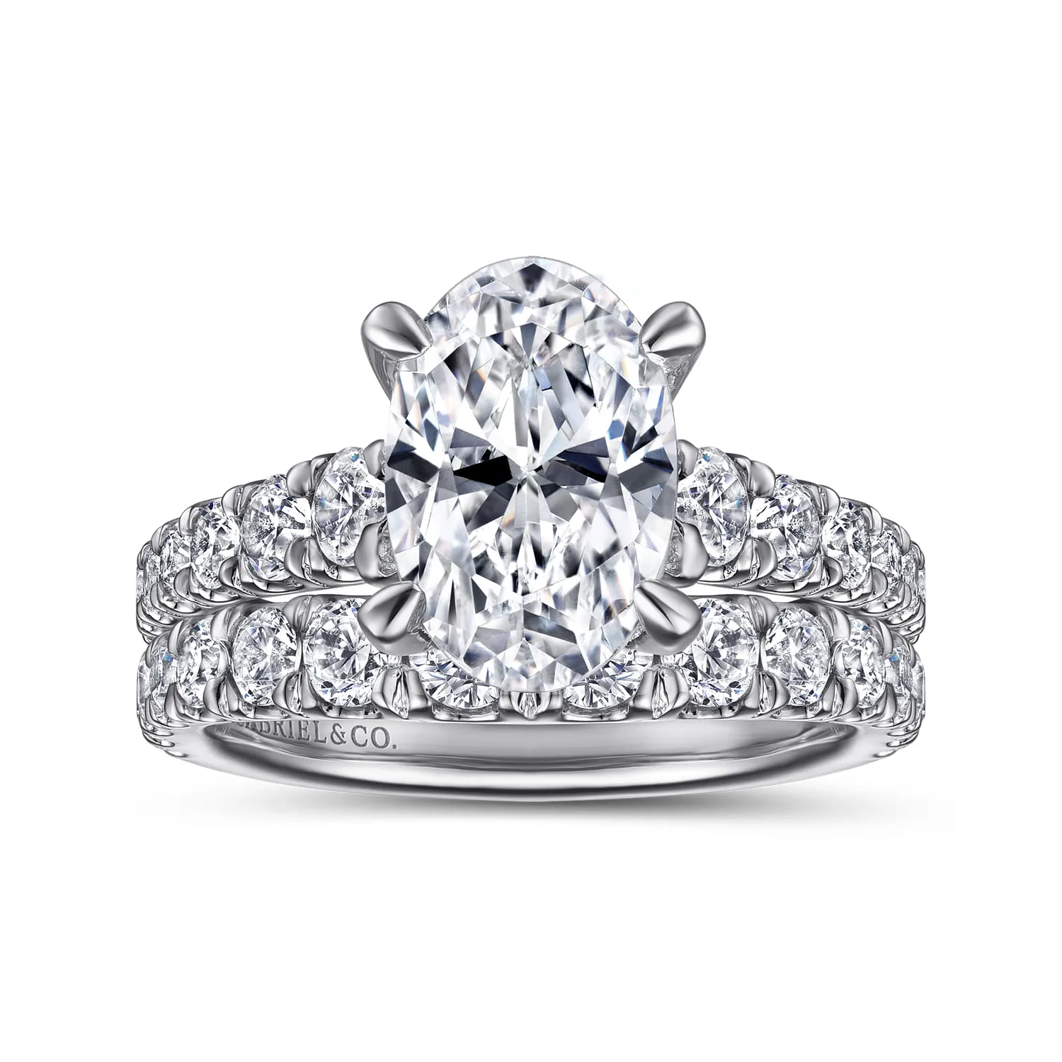 Diamond Matching Wedding Band in 14K White Gold, photograph 4