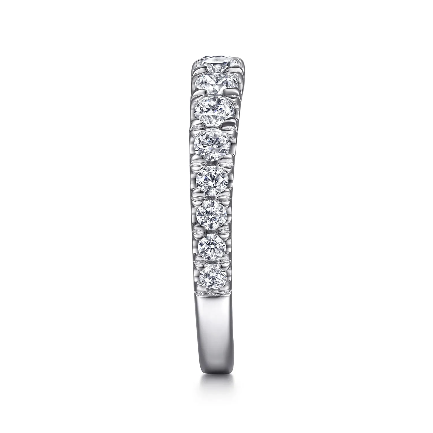 Diamond Matching Wedding Band in 14K White Gold, photograph 5