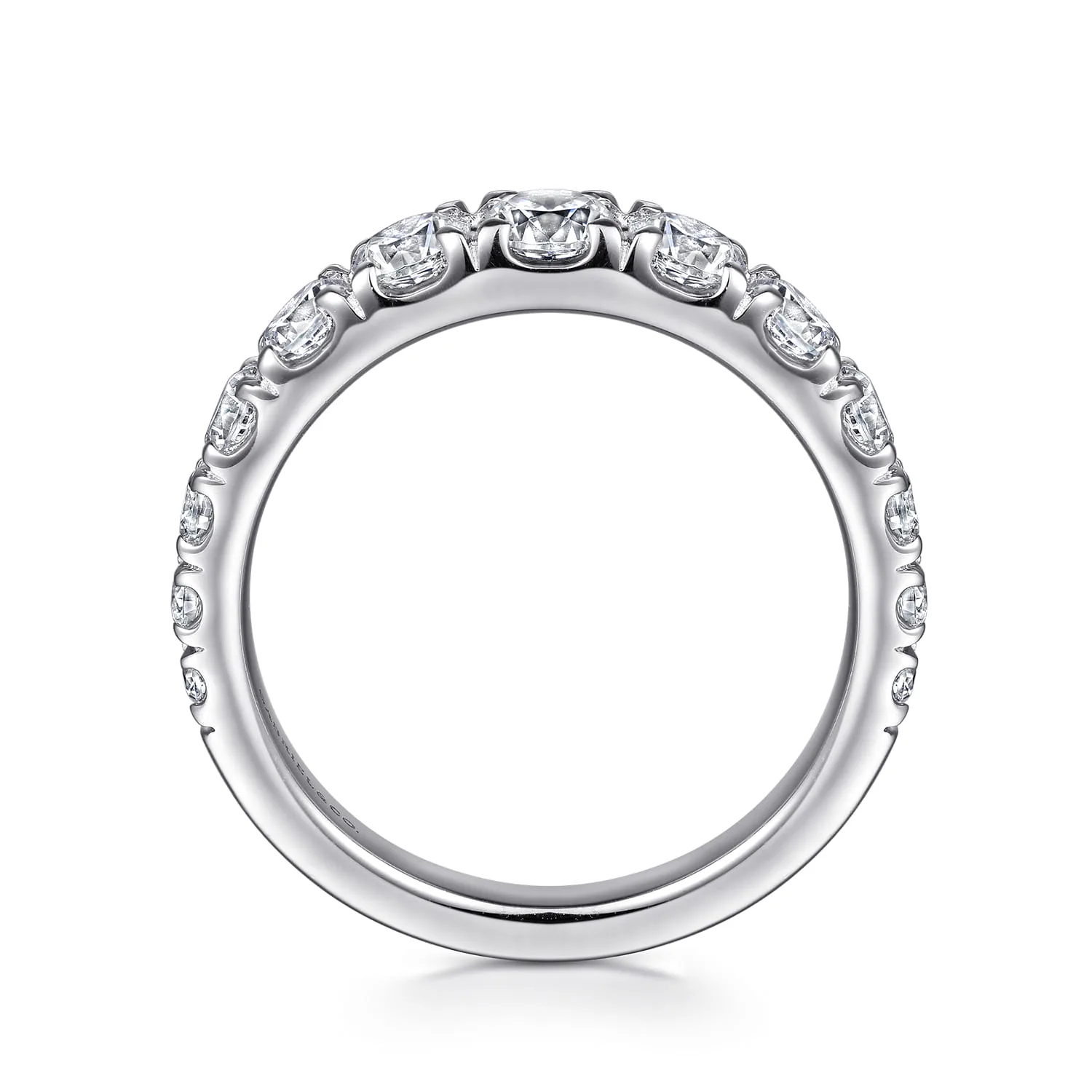 Diamond Matching Wedding Band in 14K White Gold, photograph 2
