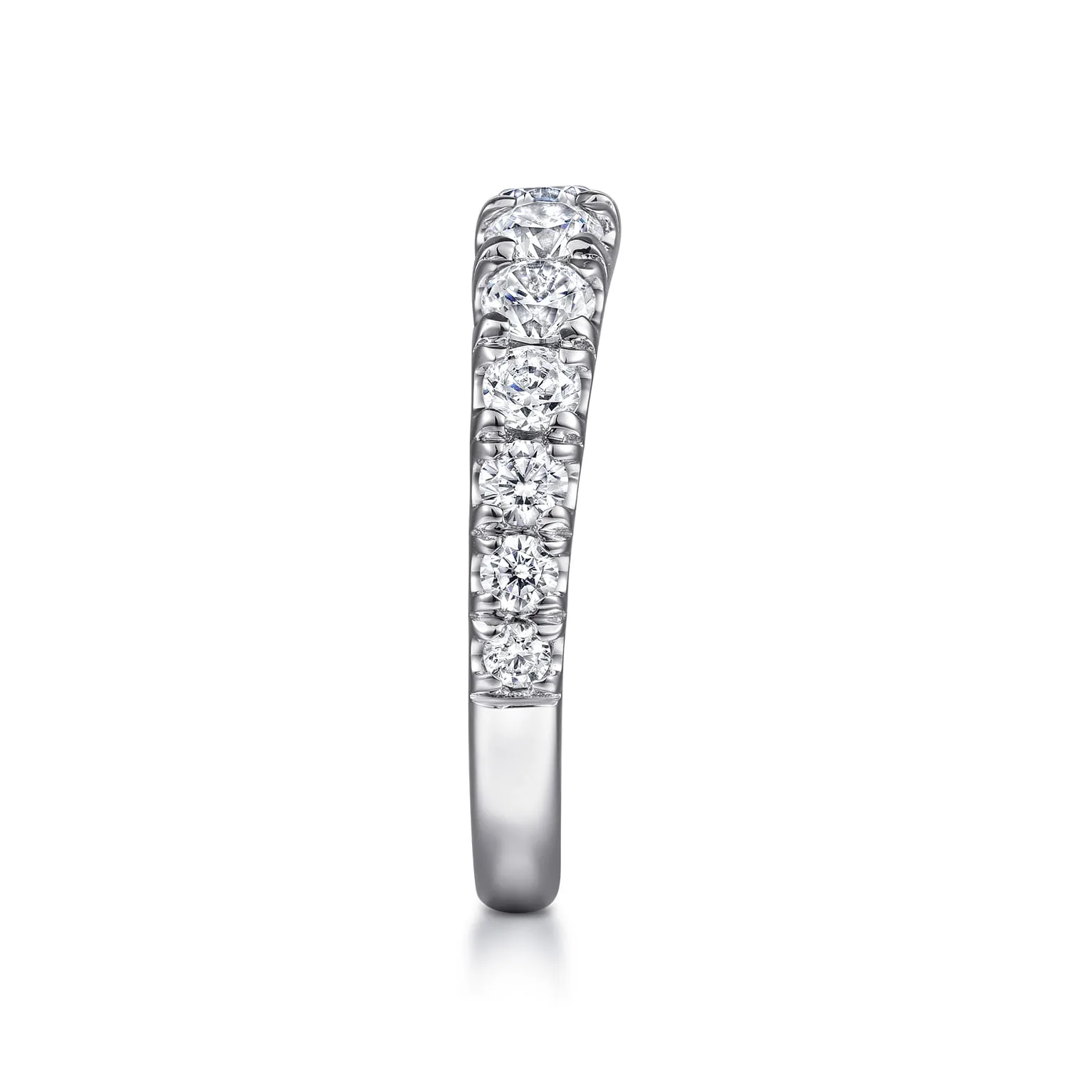 Diamond Matching Wedding Band in 14K White Gold, photograph 5
