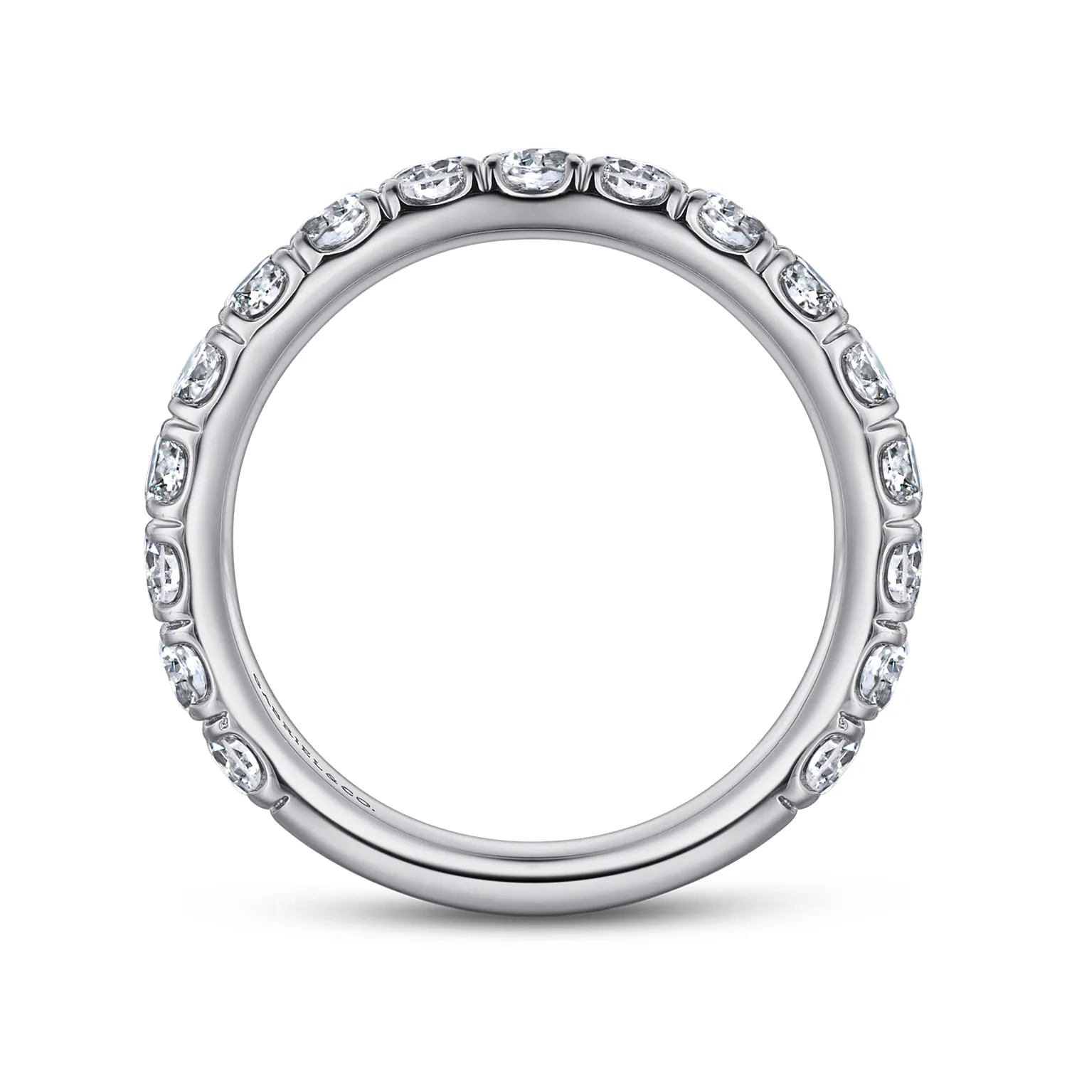 Diamond Matching Wedding Band in 14K White Gold, photograph 2