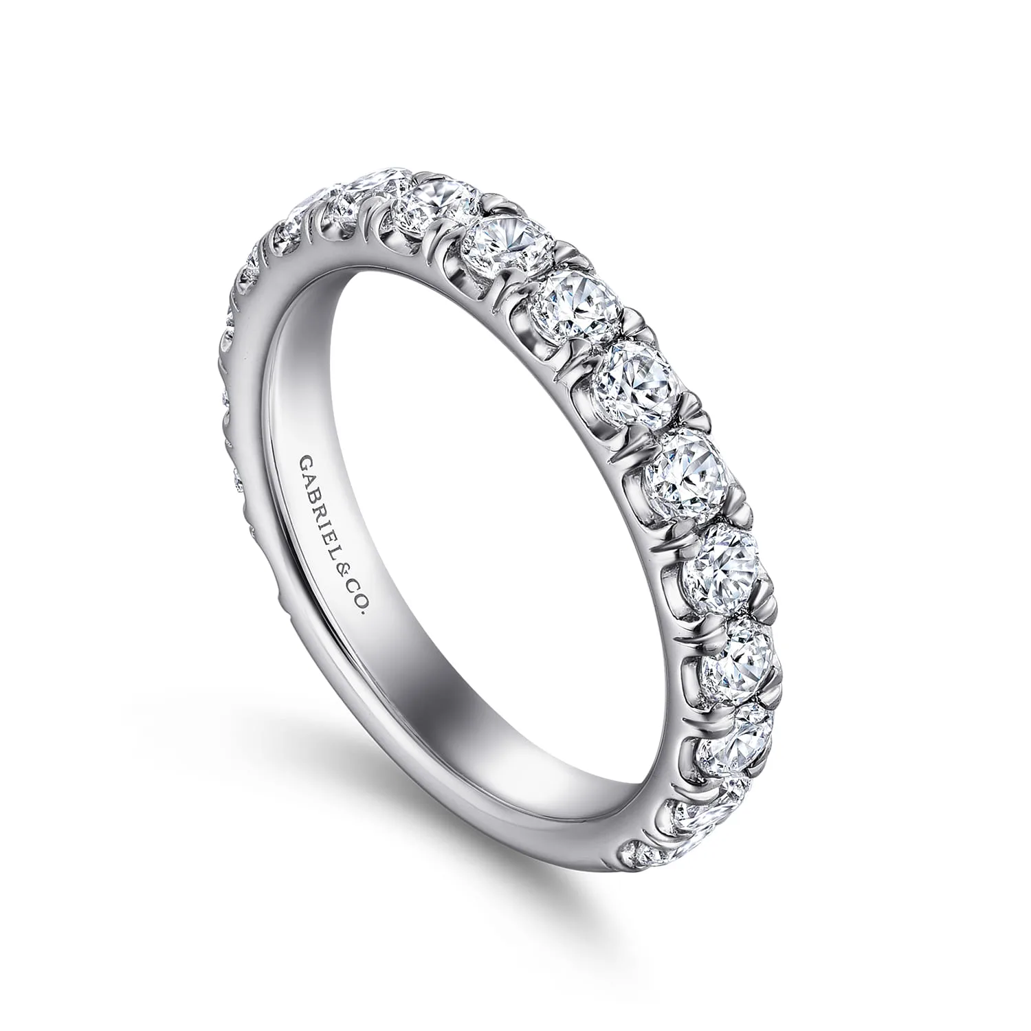 Diamond Matching Wedding Band in 14K White Gold, photograph 3