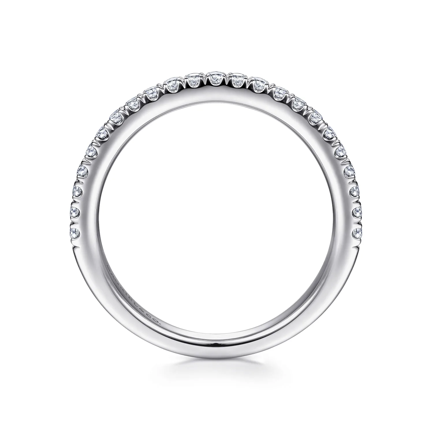 Diamond Matching Wedding Band in 14K White Gold, photograph 2