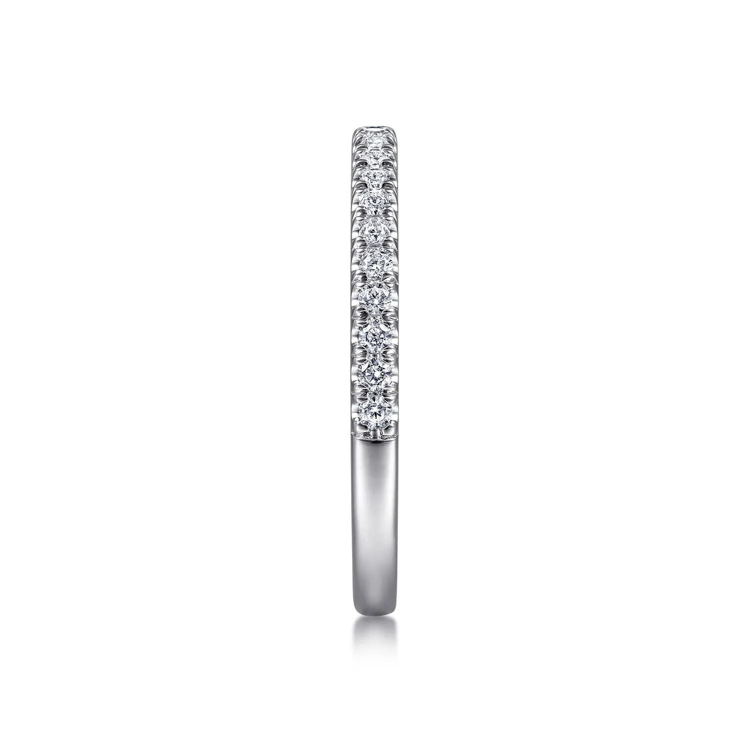 Diamond Matching Wedding Band in 14K White Gold, photograph 5