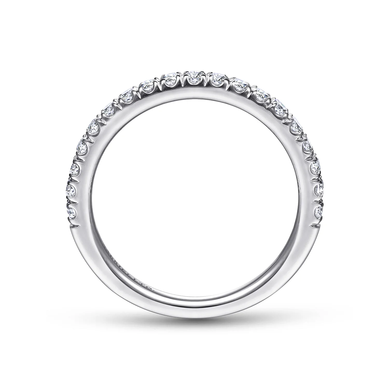 Diamond Matching Wedding Band in 18K White Gold, photograph 2