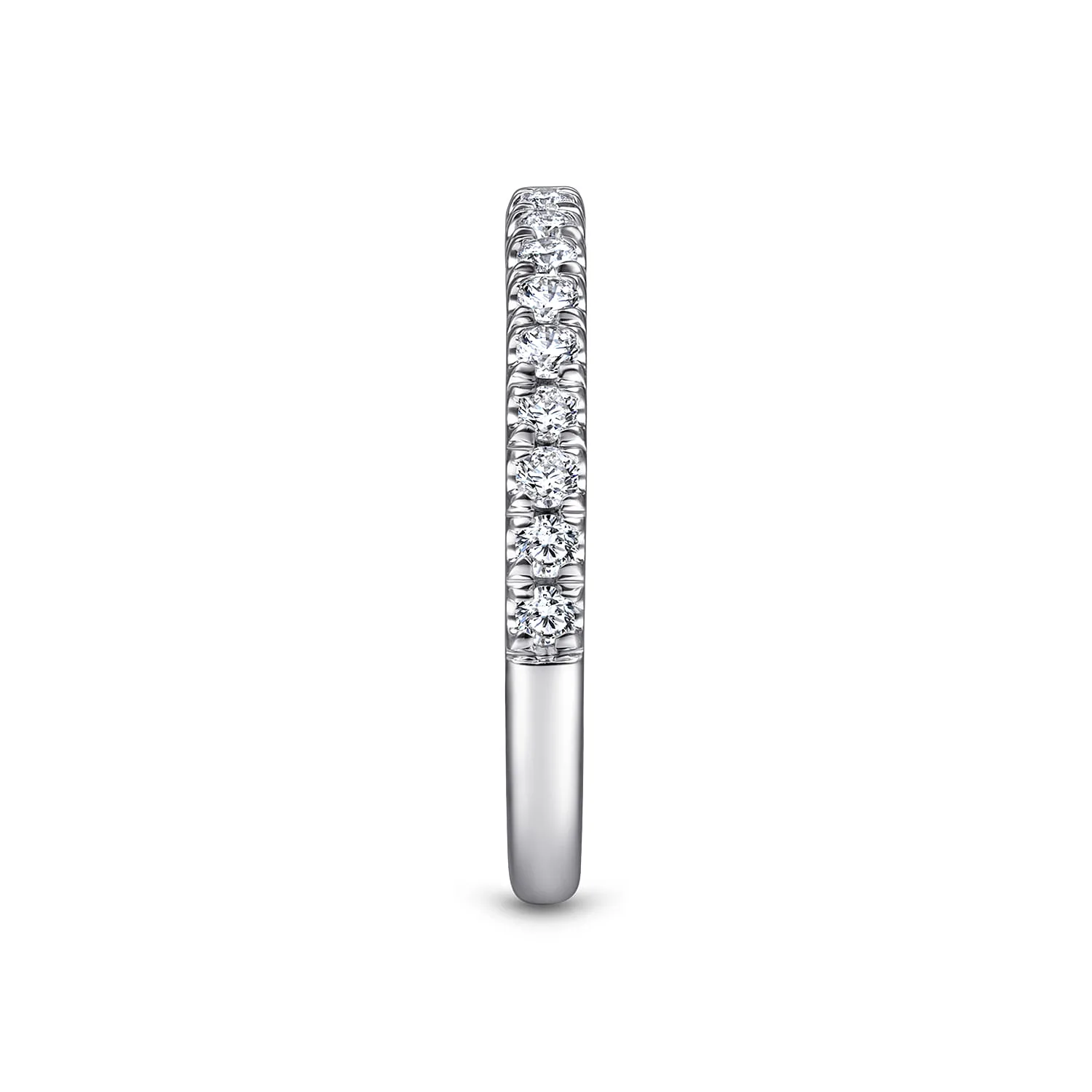 Diamond Matching Wedding Band in 18K White Gold, photograph 5