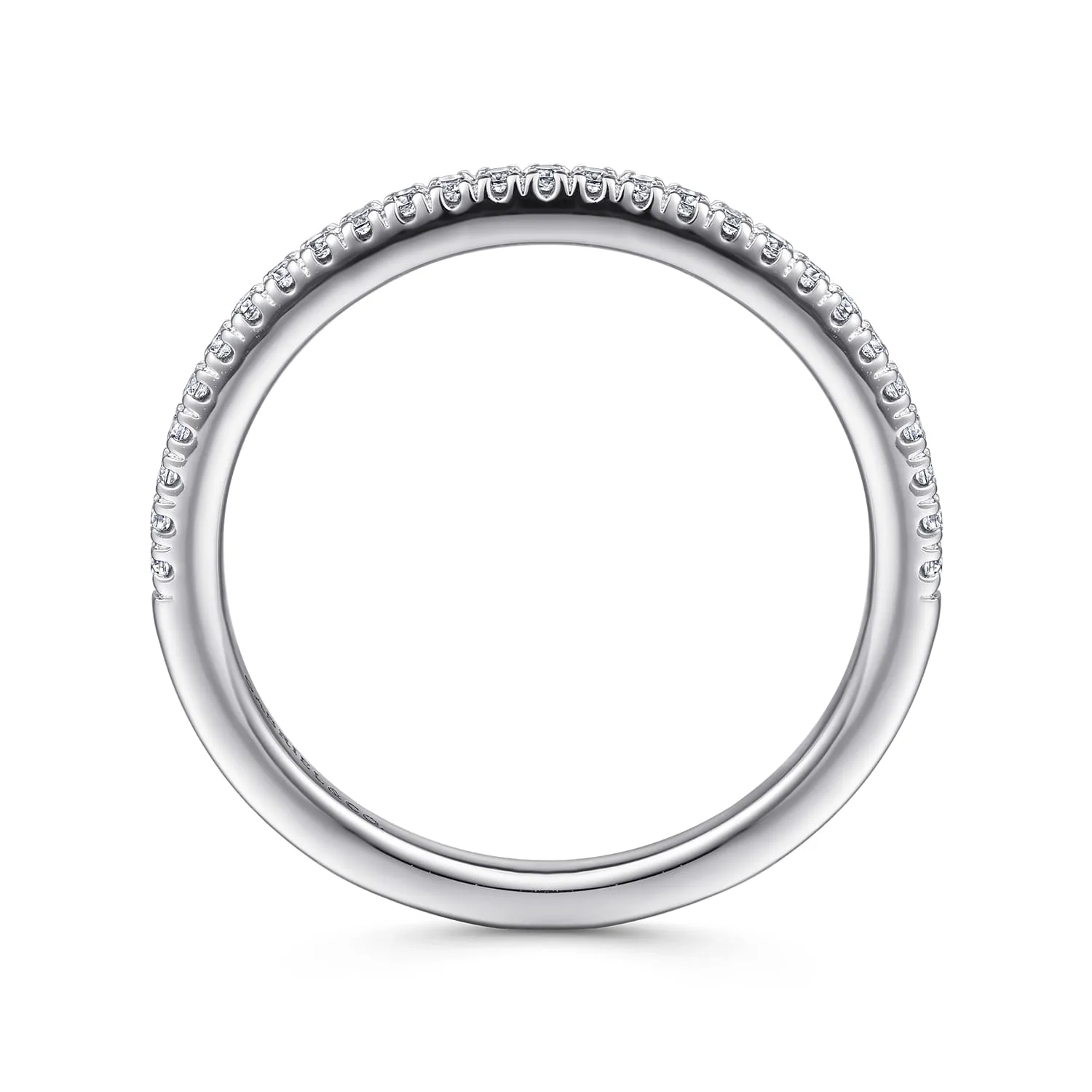 Diamond Matching Wedding Band in 14K White Gold, photograph 2