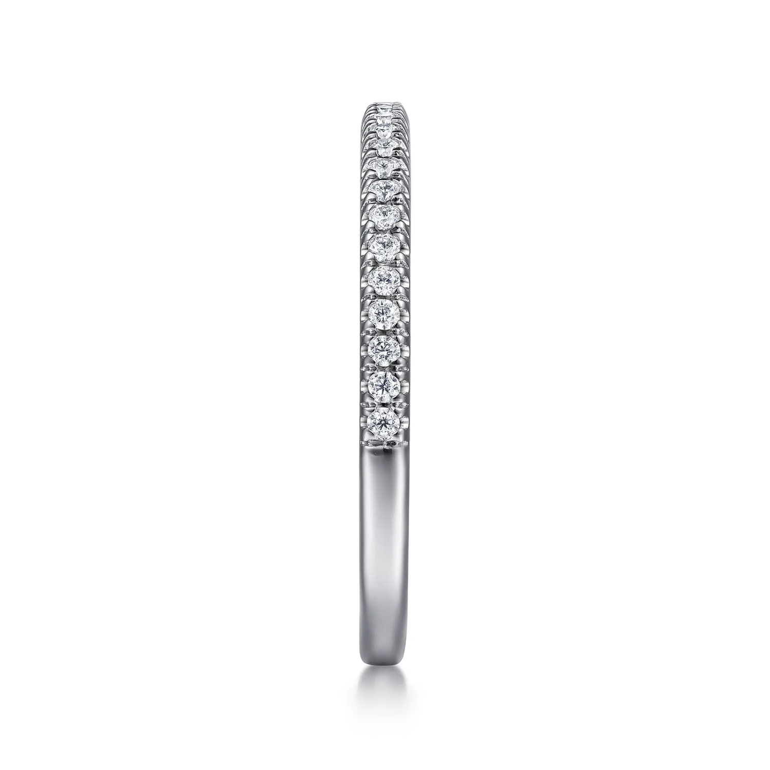 Diamond Matching Wedding Band in 14K White Gold, photograph 5