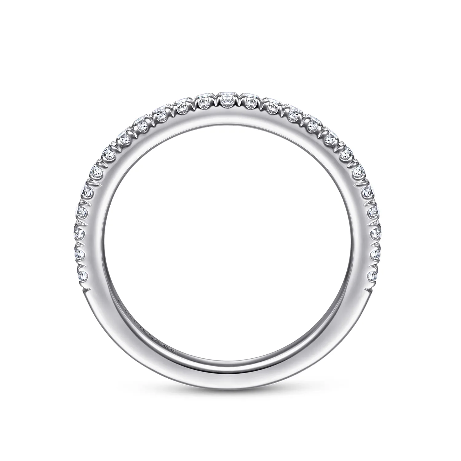 Diamond Matching Wedding Band in 14K White Gold, photograph 2