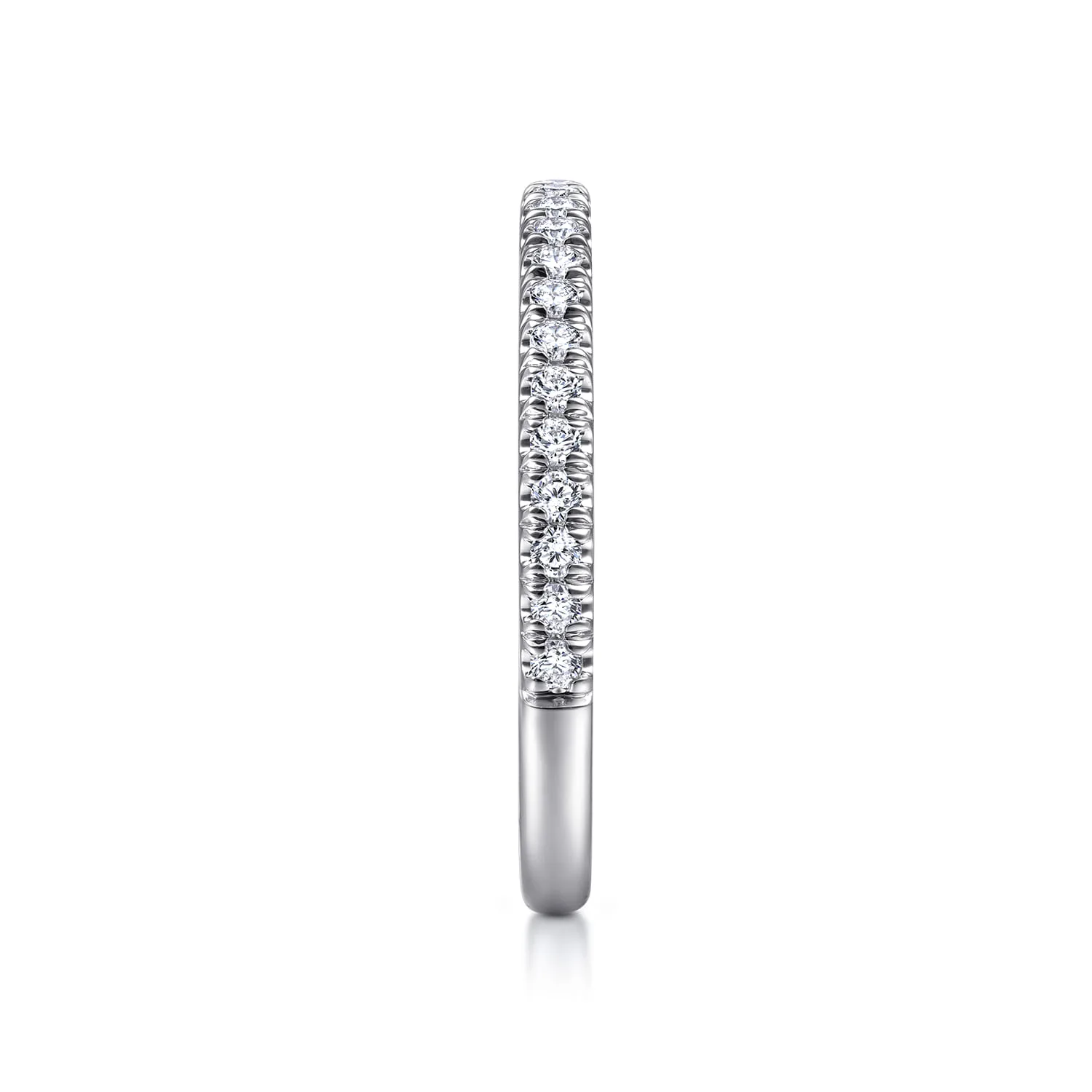 Diamond Matching Wedding Band in 14K White Gold, photograph 5