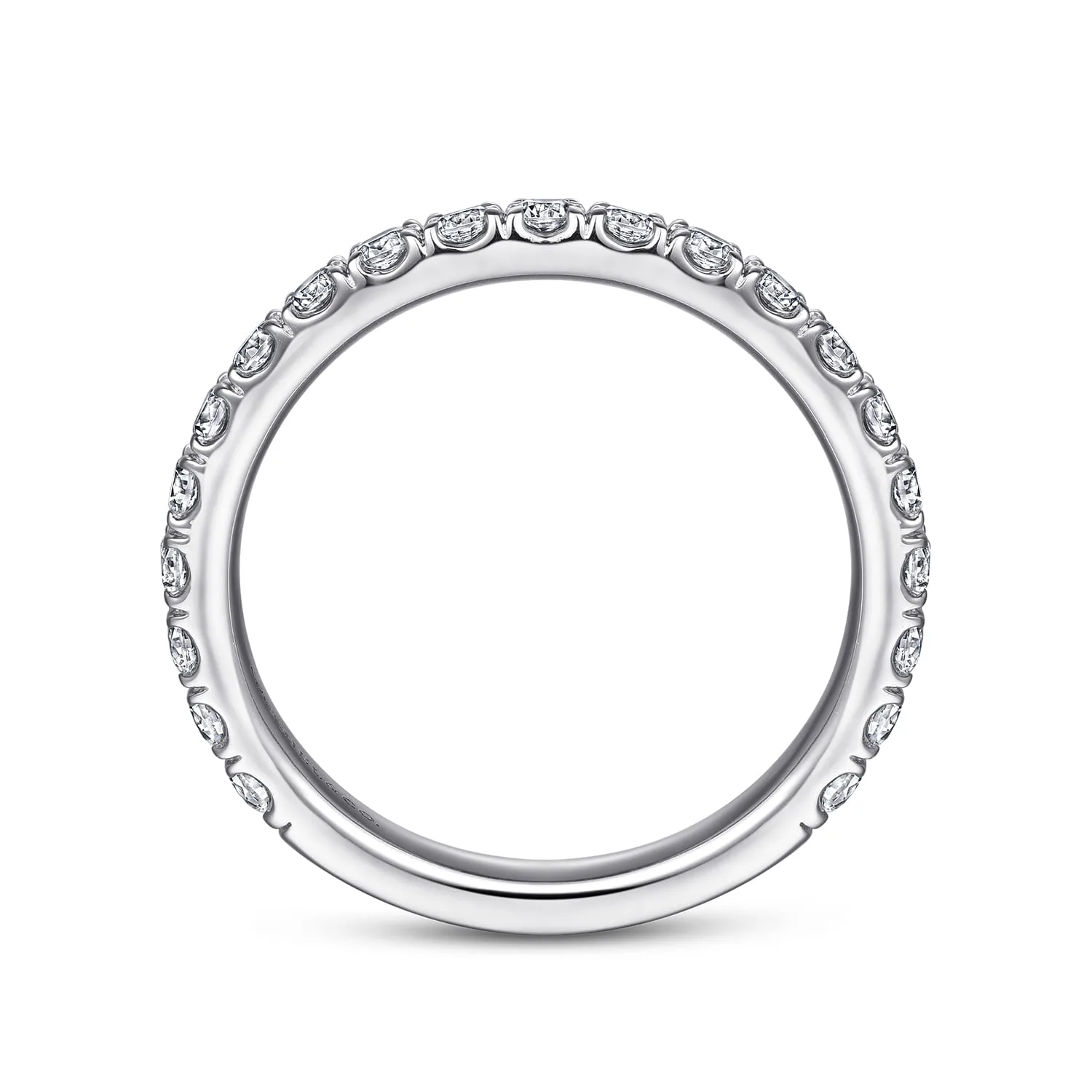 Diamond Matching Wedding Band in 14K White Gold, photograph 2