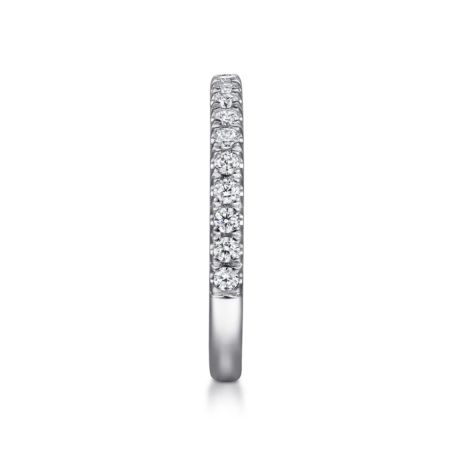 Diamond Matching Wedding Band in 14K White Gold, photograph 5