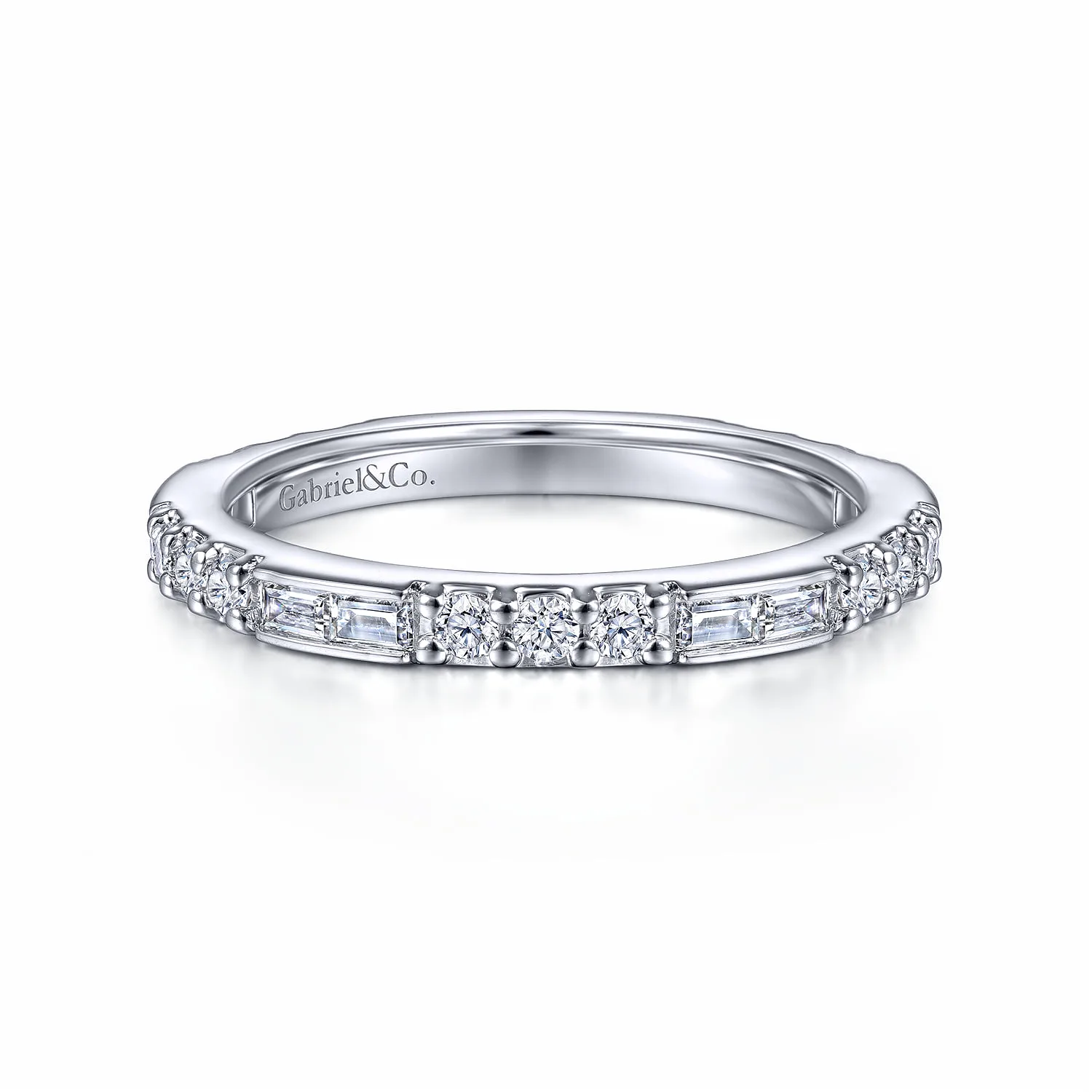 Diamond Matching Wedding Band in 14K White Gold