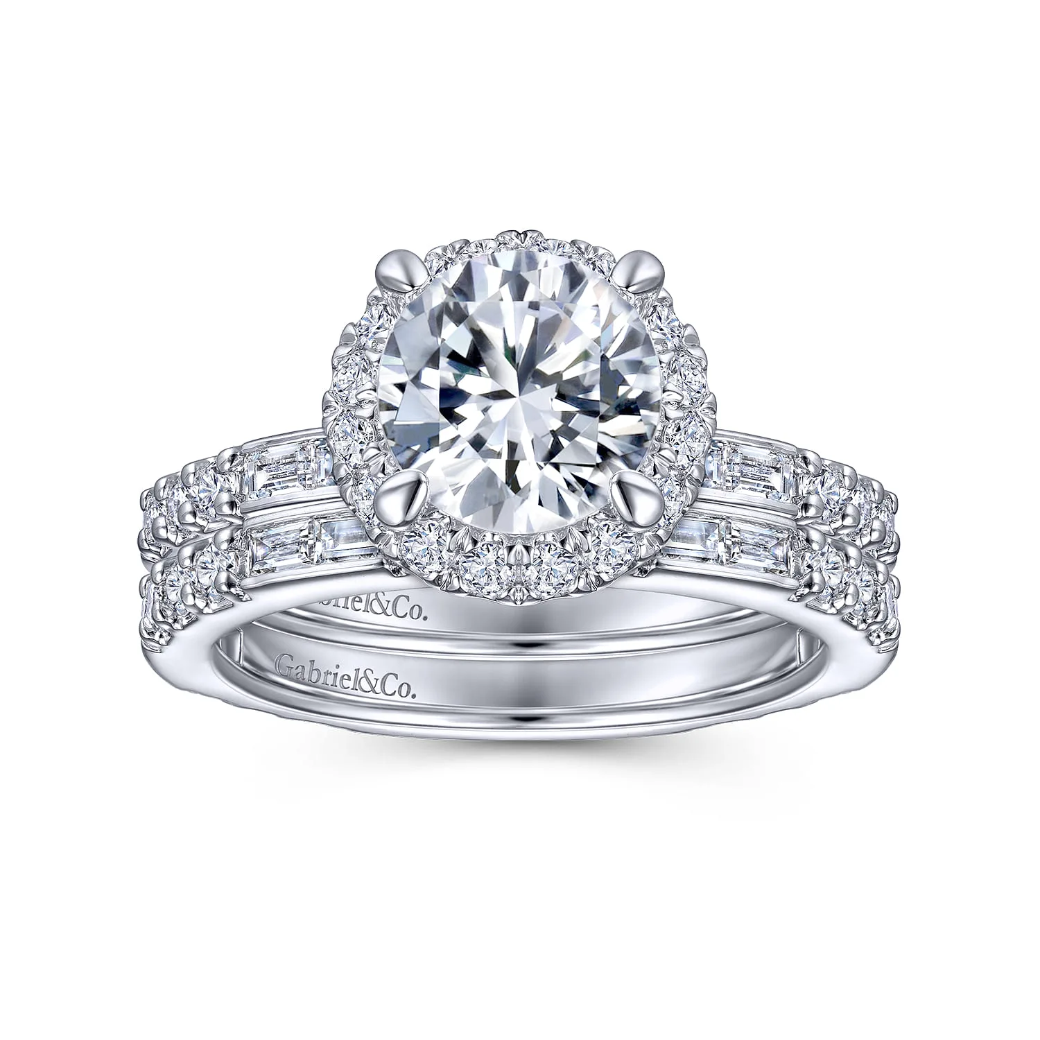 Diamond Matching Wedding Band in 14K White Gold, photograph 4