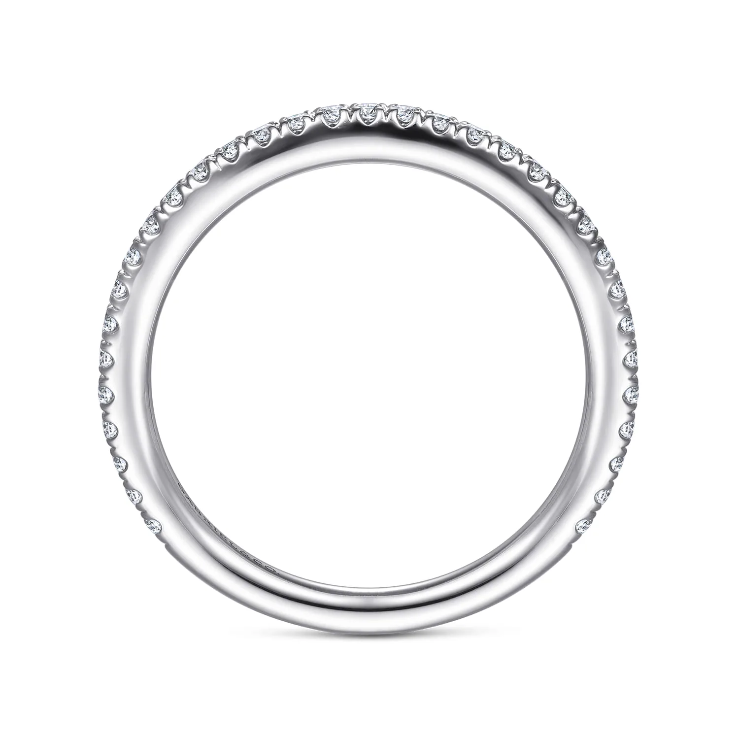 Diamond Matching Wedding Band in 14K White Gold, photograph 2