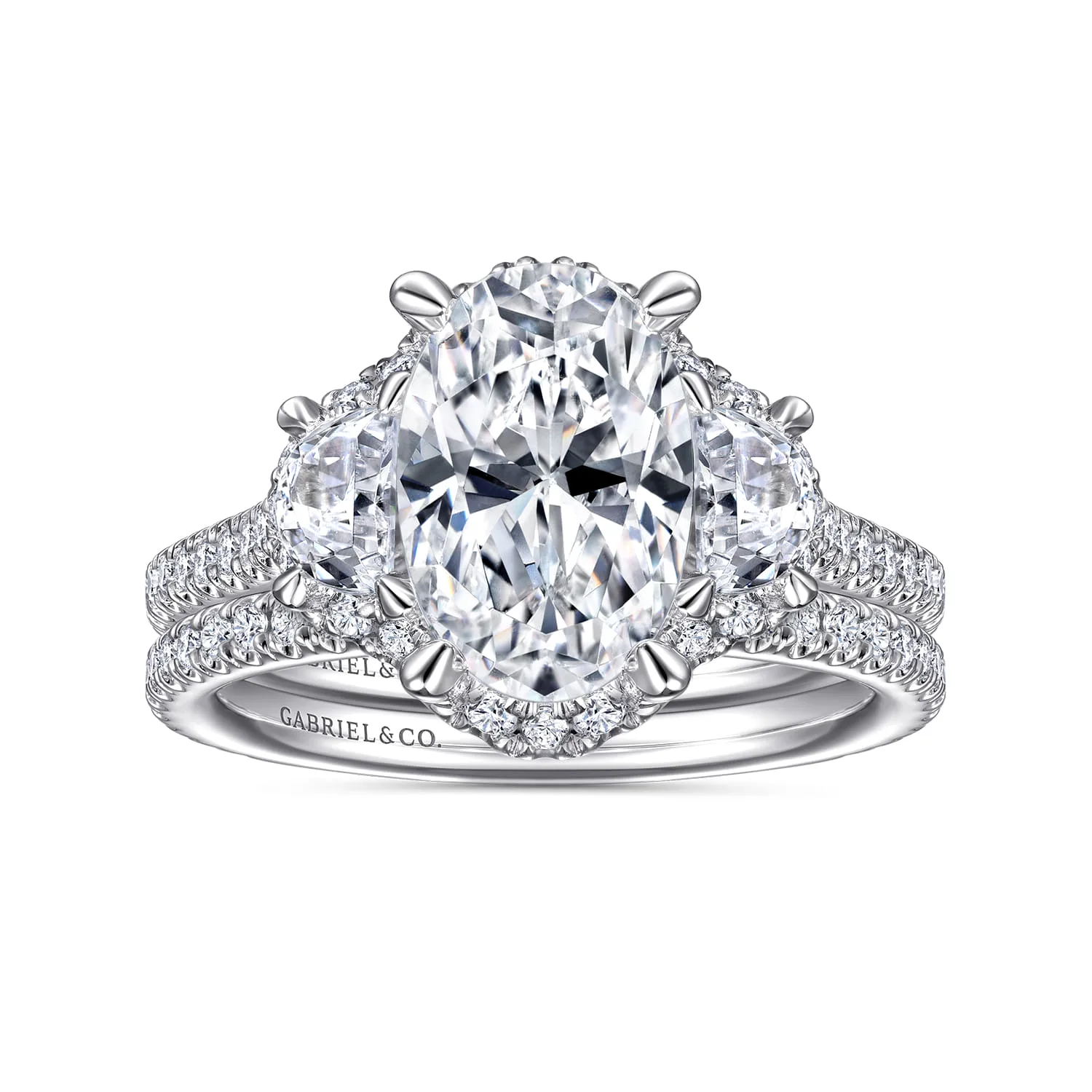 Diamond Matching Wedding Band in 14K White Gold, photograph 4