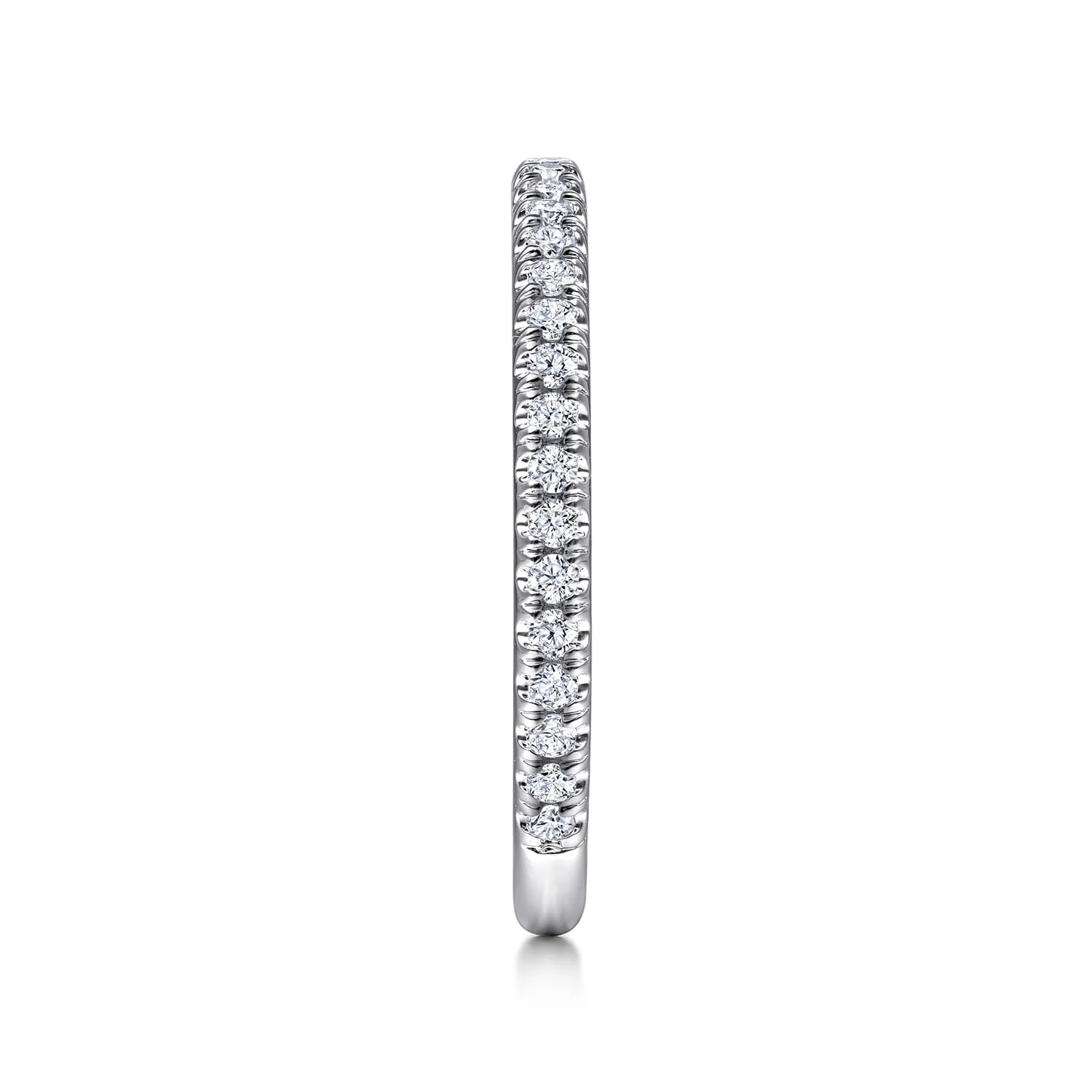 Diamond Matching Wedding Band in 14K White Gold, photograph 5