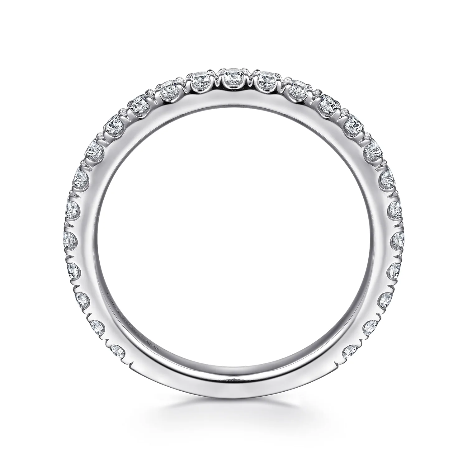 Diamond Matching Wedding Band in 14K White Gold, photograph 2