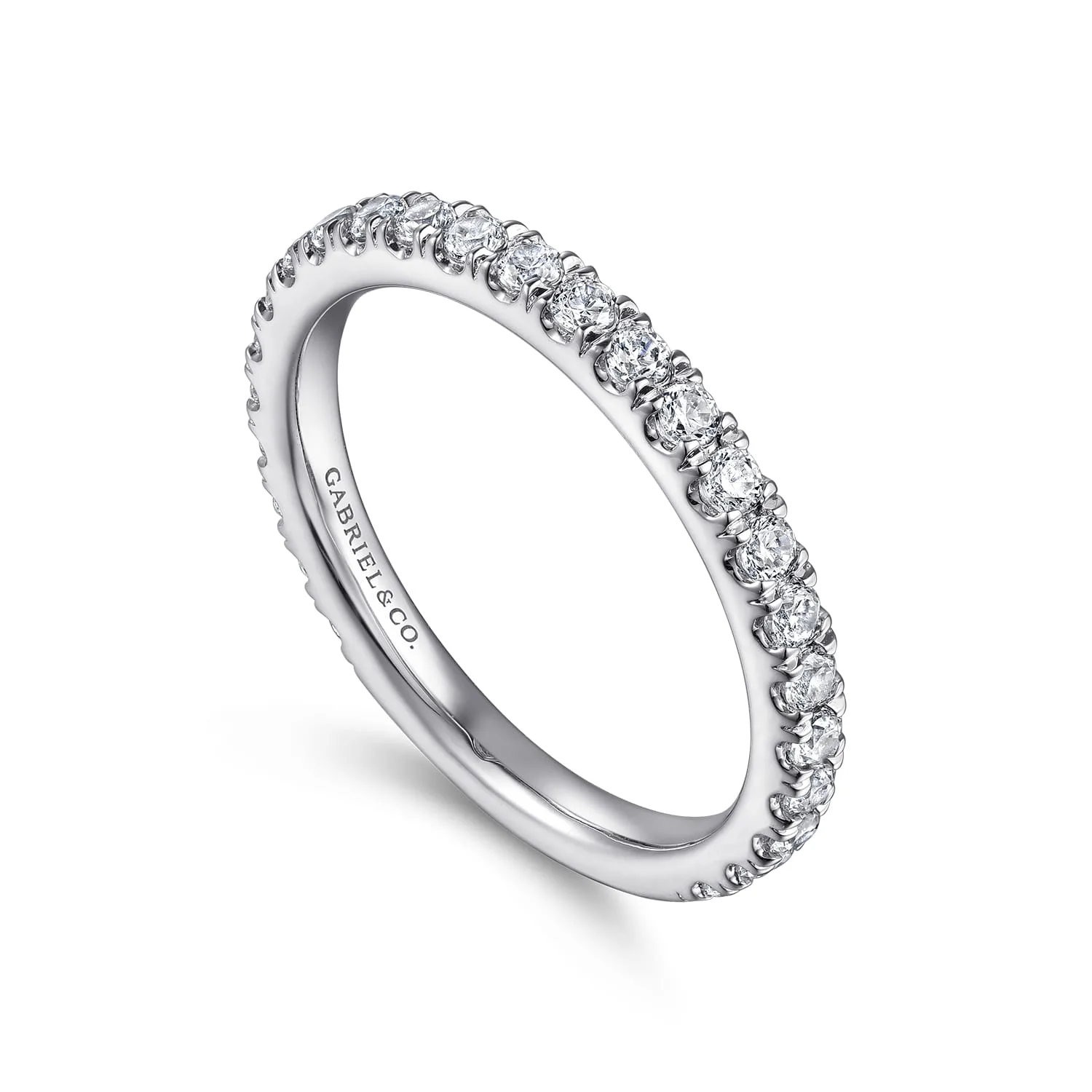 Diamond Matching Wedding Band in 14K White Gold, photograph 3