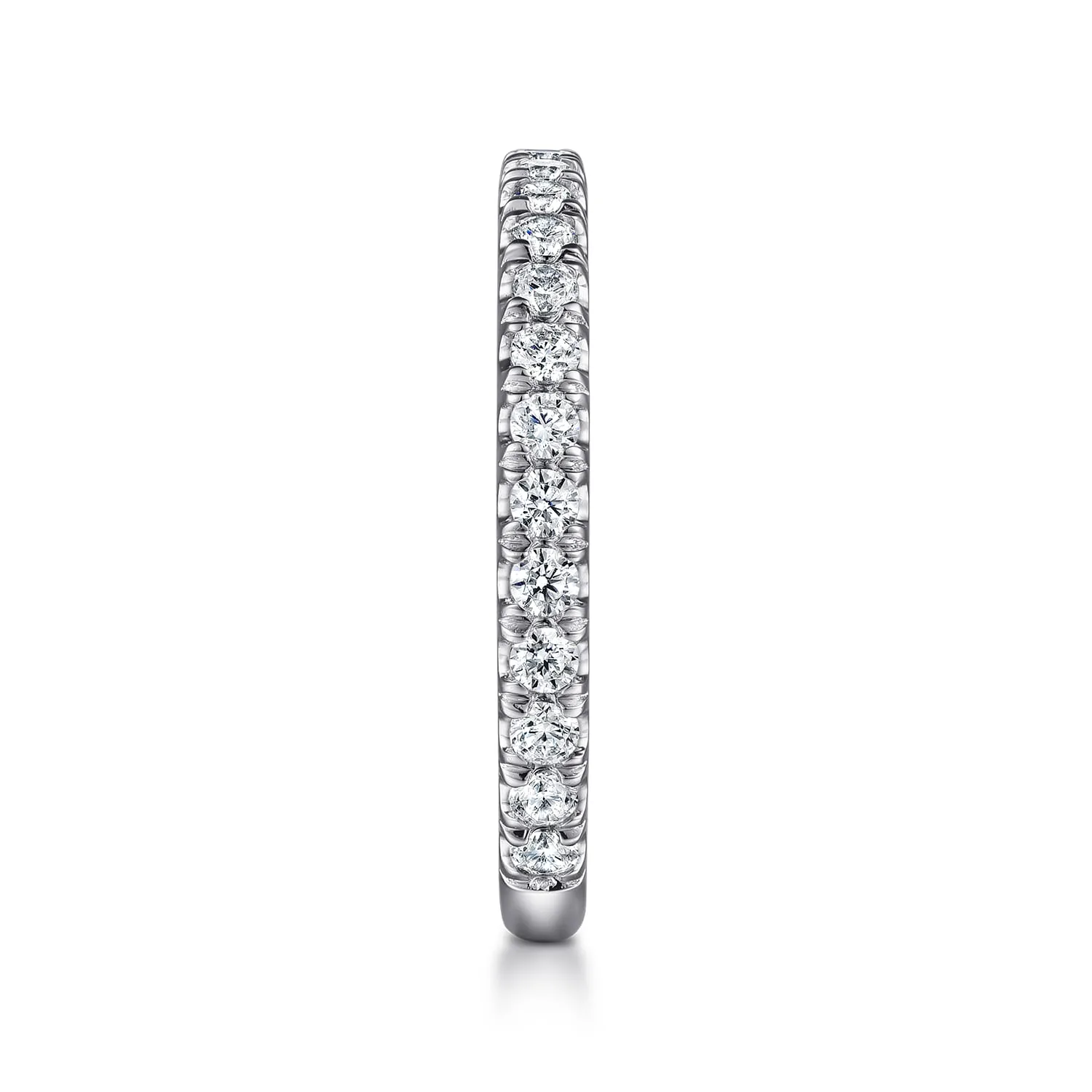 Diamond Matching Wedding Band in 14K White Gold, photograph 5