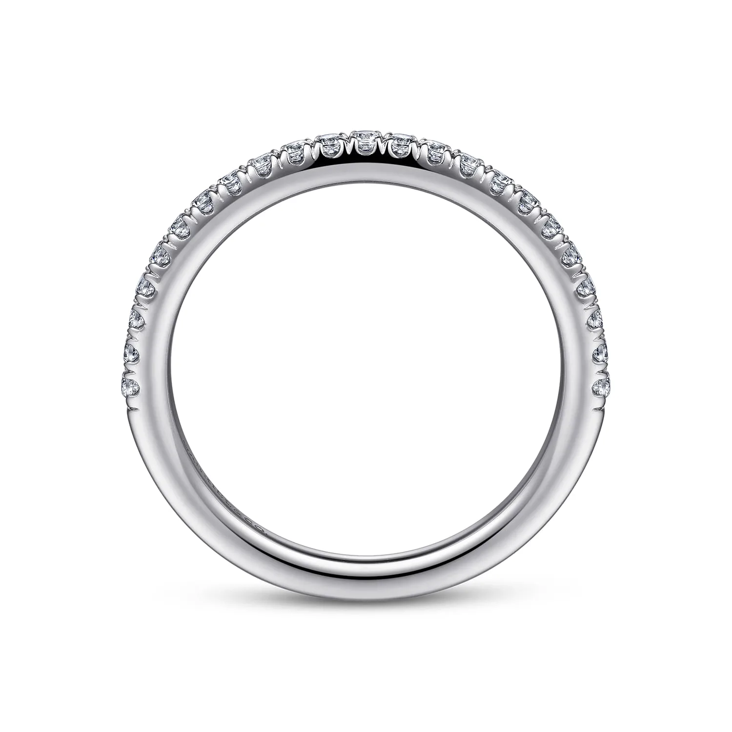 Diamond Matching Wedding Band in 14K White Gold, photograph 2