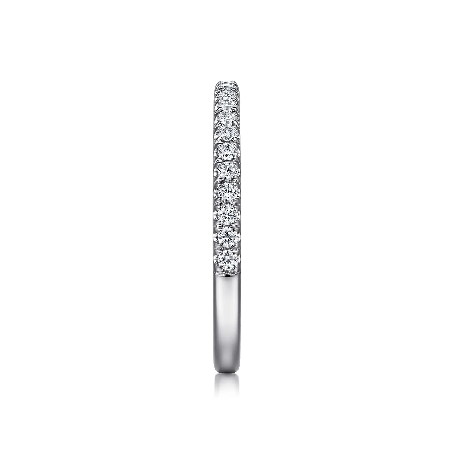 Diamond Matching Wedding Band in 14K White Gold, photograph 5