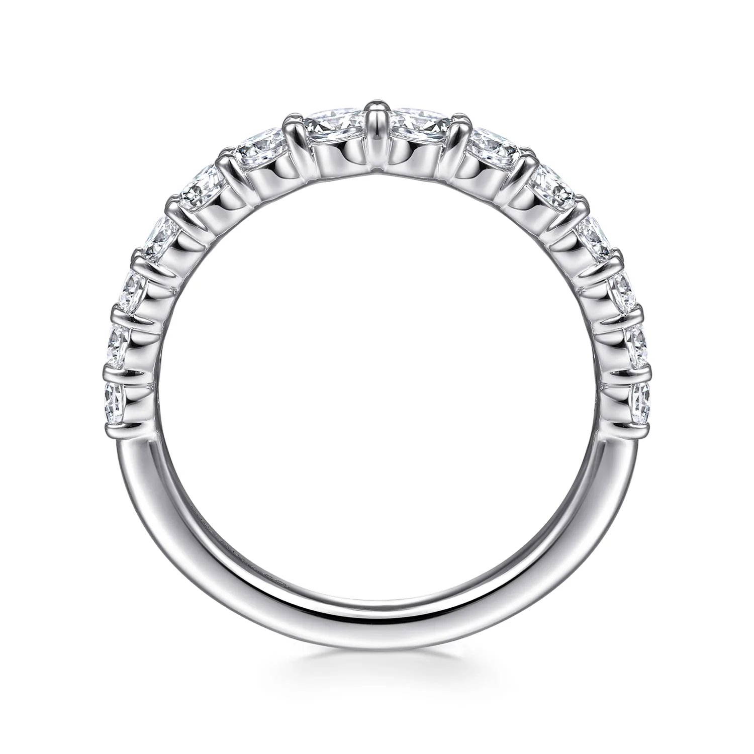 Diamond Matching Wedding Band in 14K White Gold, photograph 2