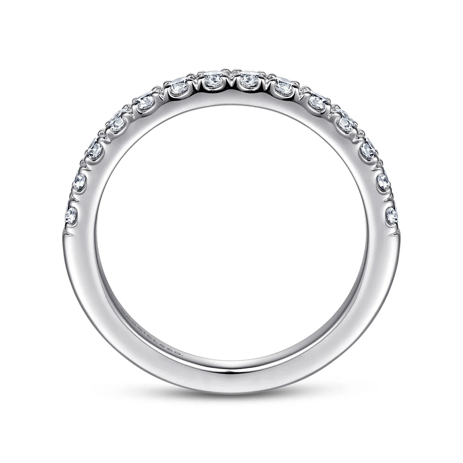 Diamond Matching Wedding Band in 14K White Gold, photograph 2