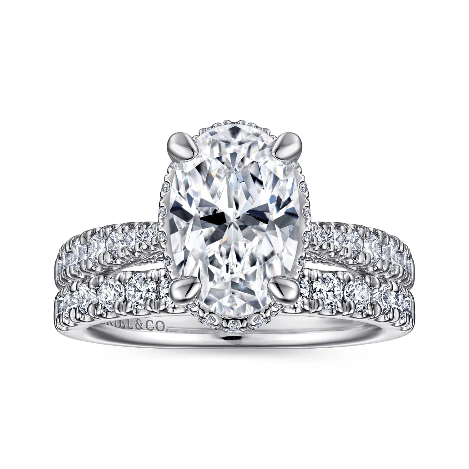 Diamond Matching Wedding Band in 14K White Gold, photograph 4