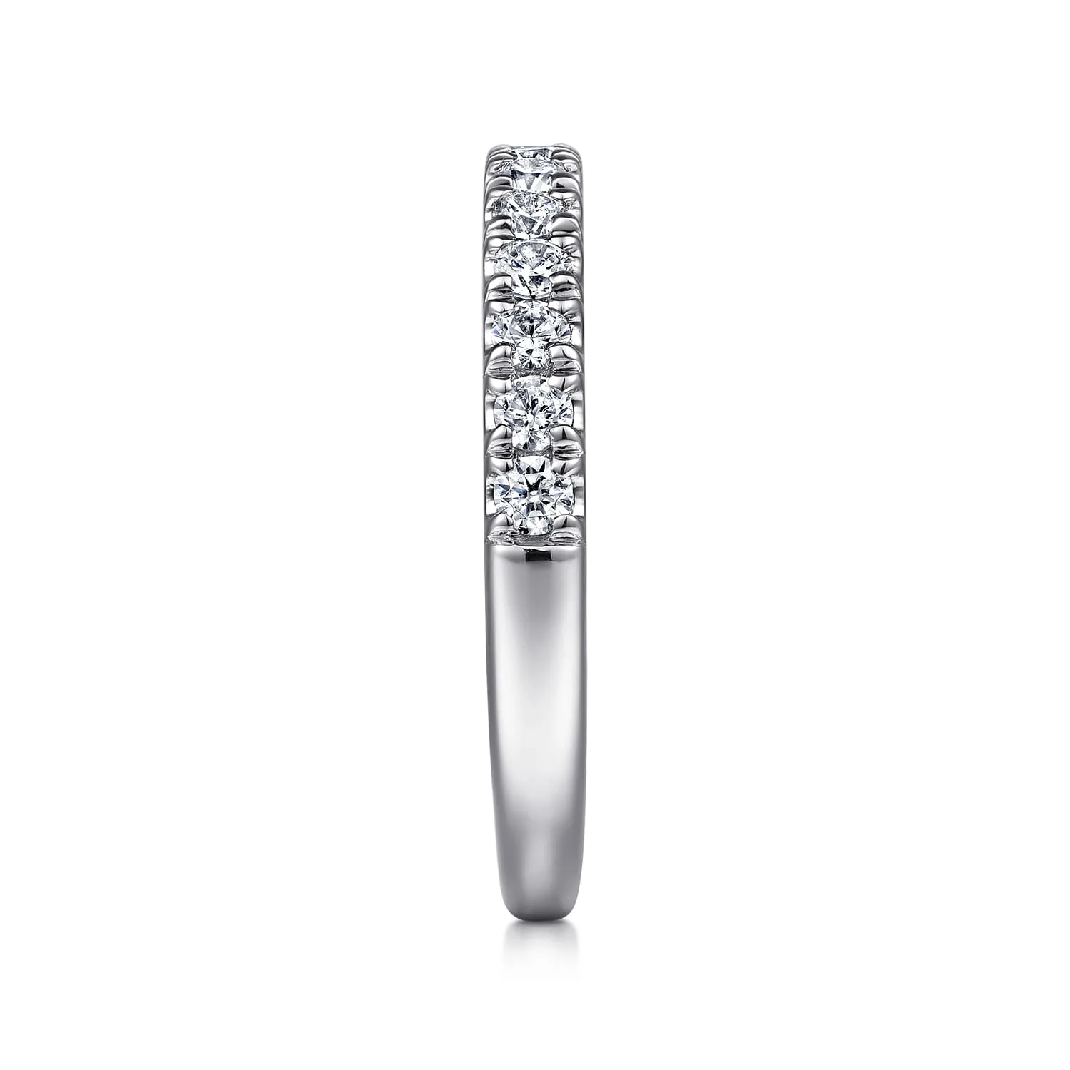 Diamond Matching Wedding Band in 14K White Gold, photograph 5